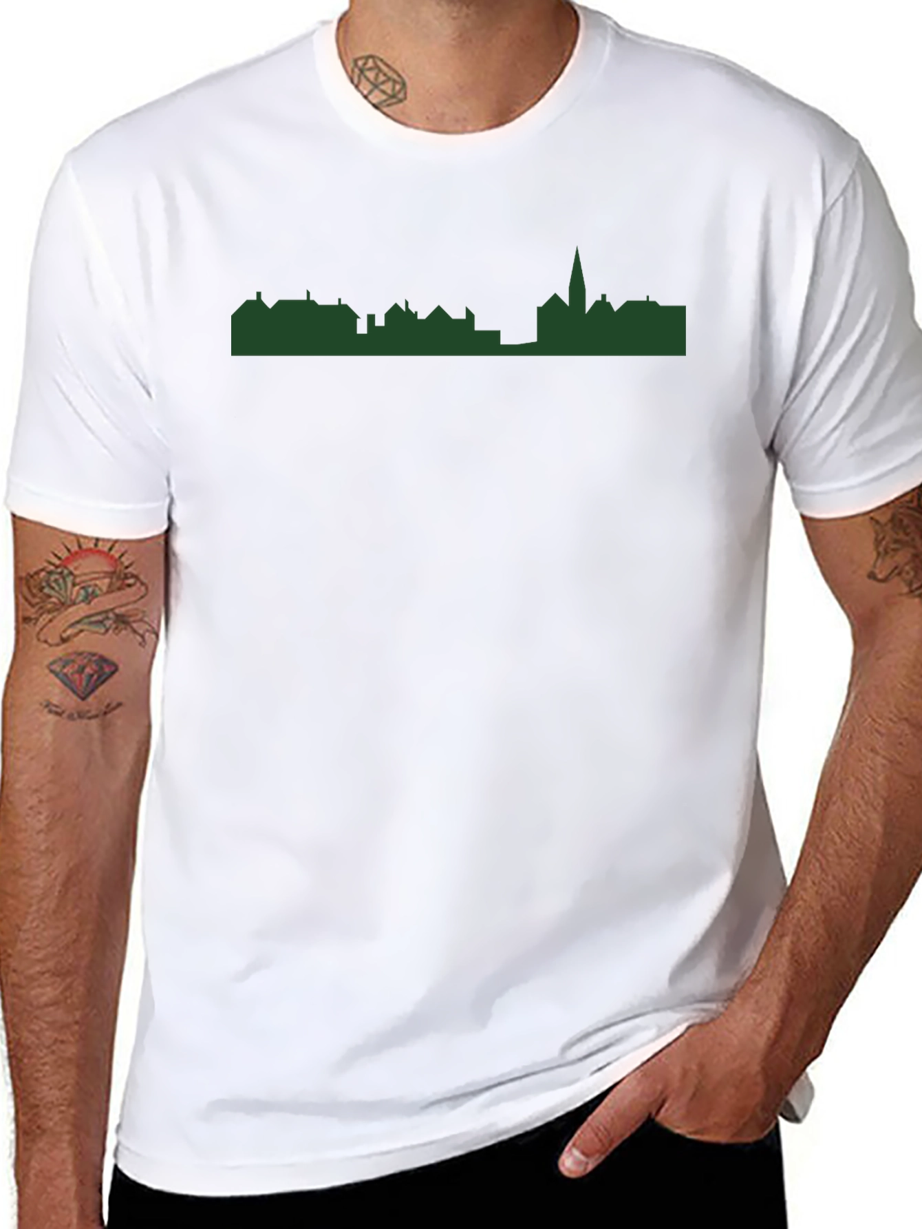 Cityscape Silhouette Tee - Black