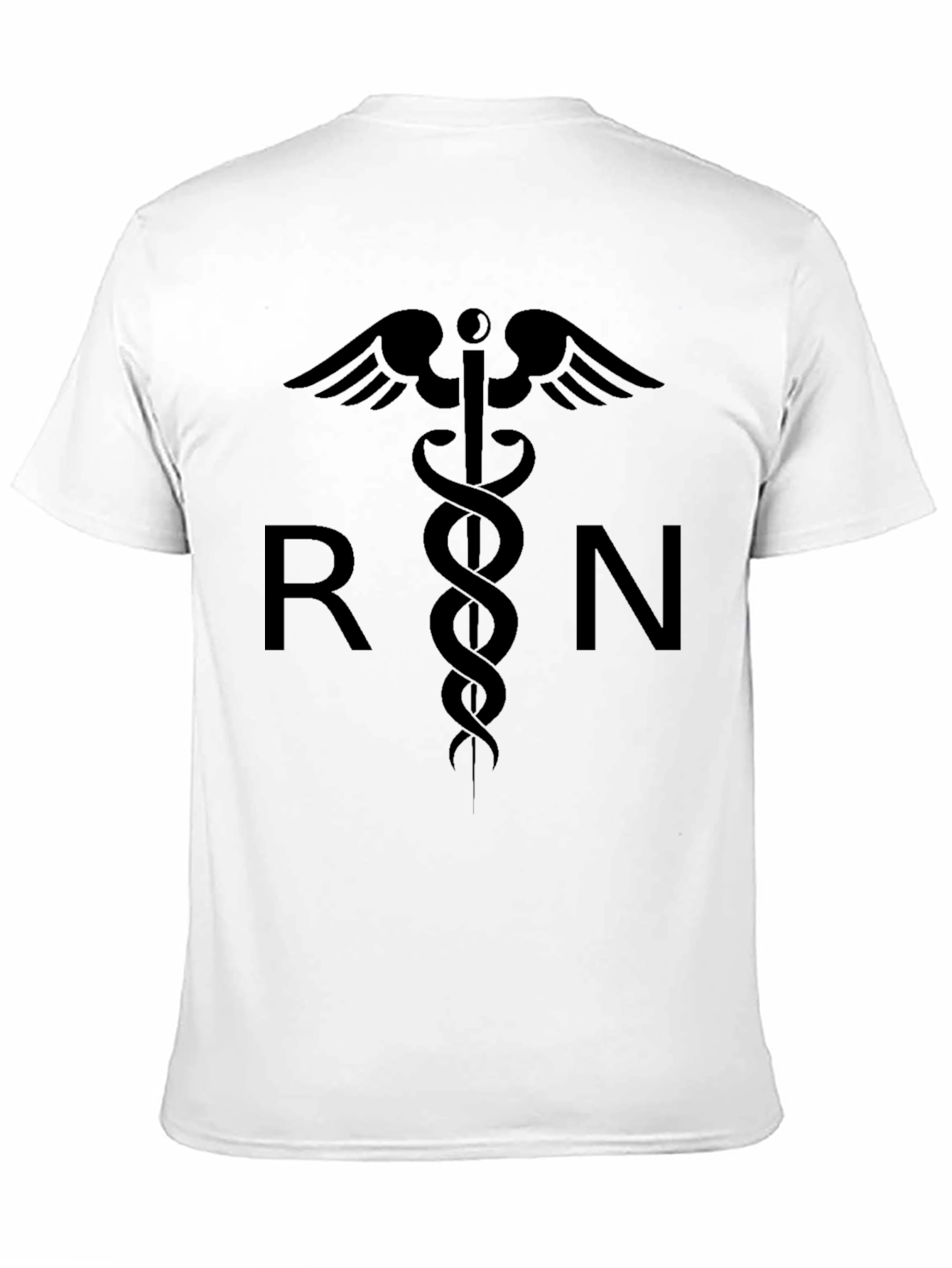 RN Caduceus Graphic T-Shirt - Black Cotton Tee