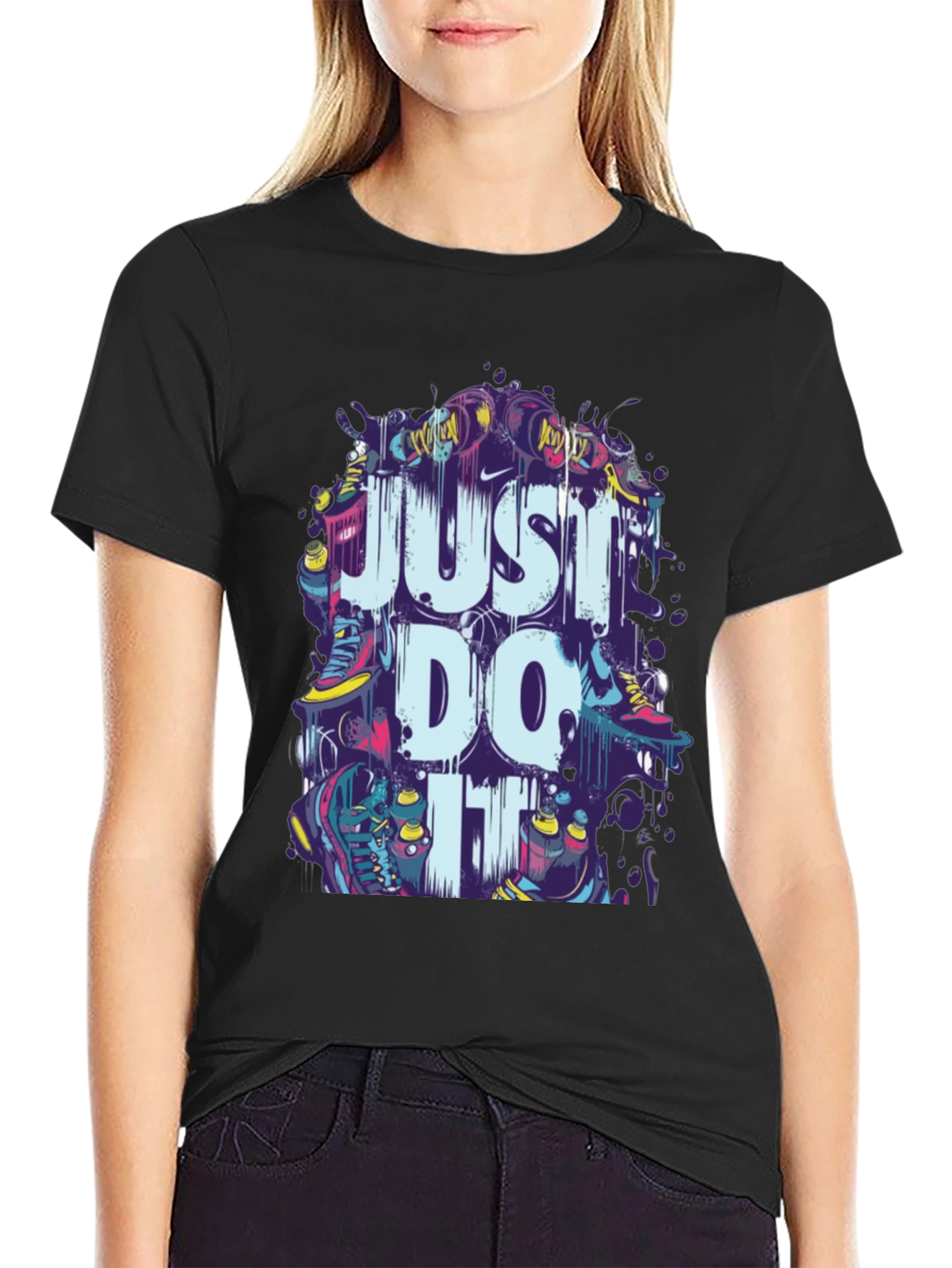 Just Do It Mens Graphic Tee - Black