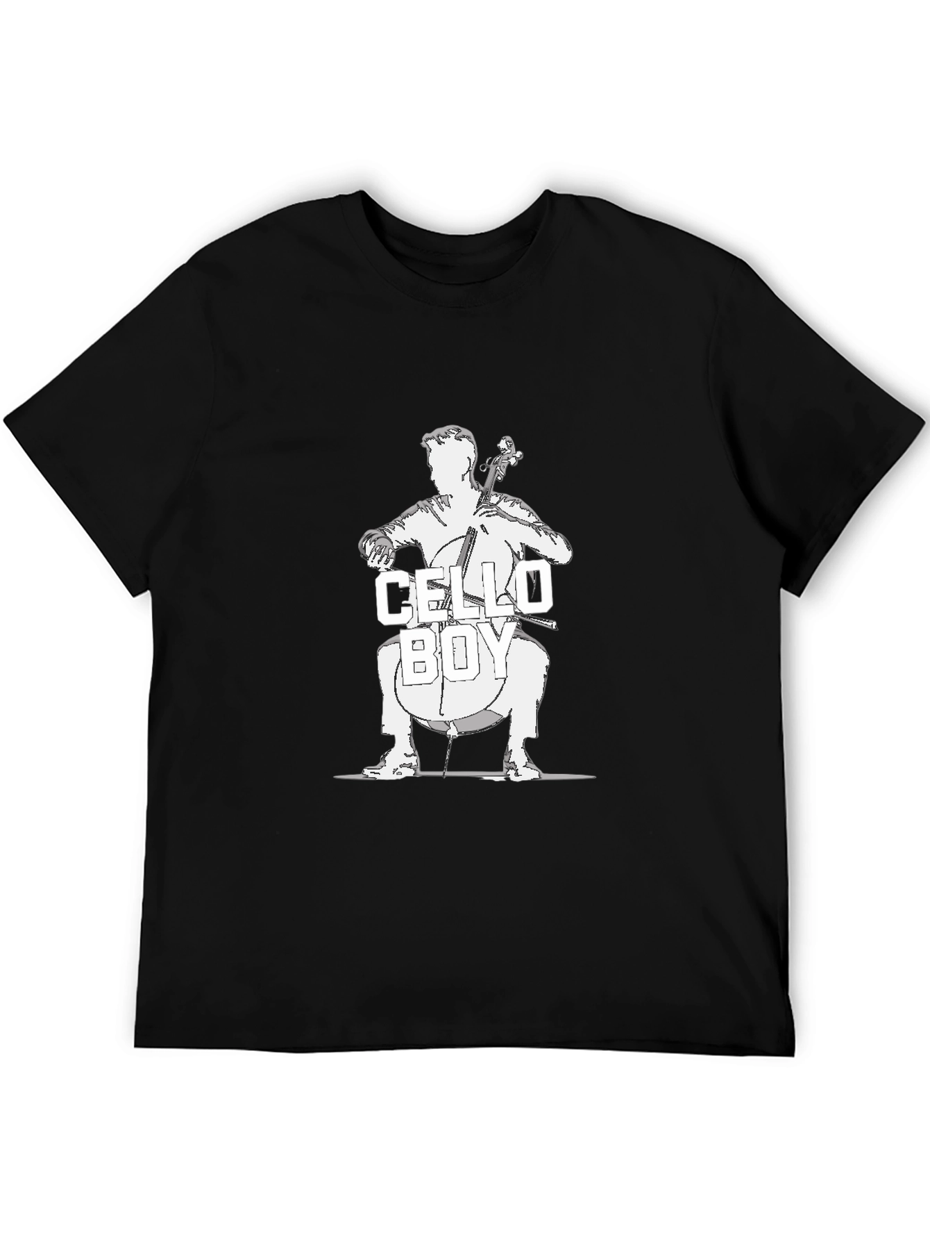 Cello Boy Black T-Shirt - Musician Tee