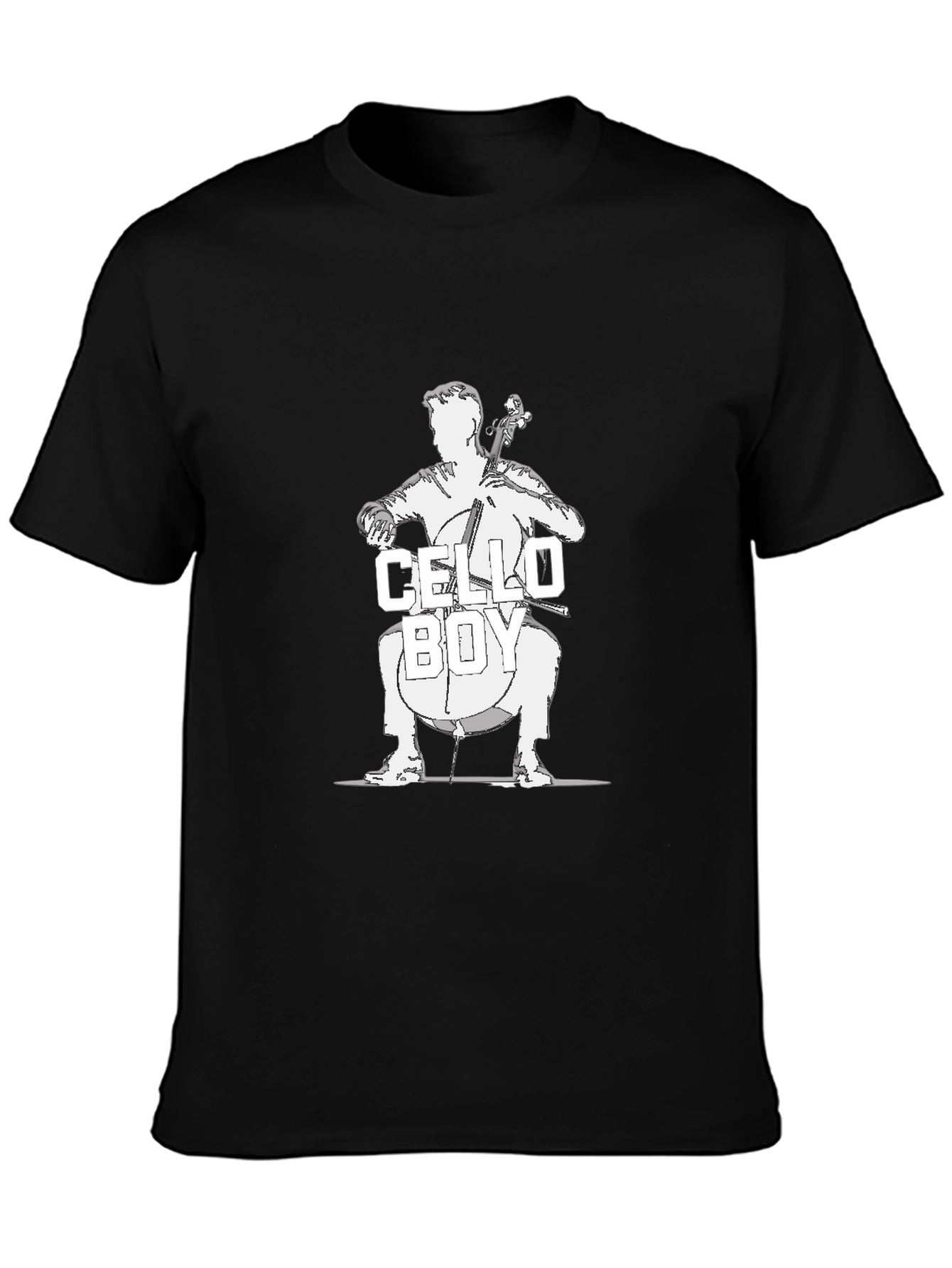 Cello Boy Black T-Shirt - Musician Tee
