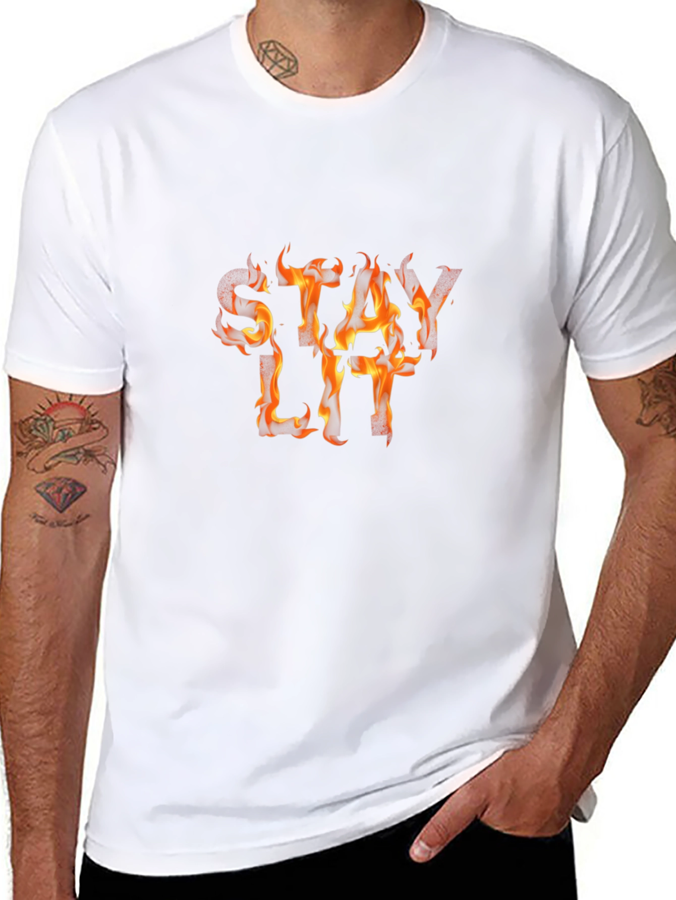 Fiery Stay Lit Black Tee
