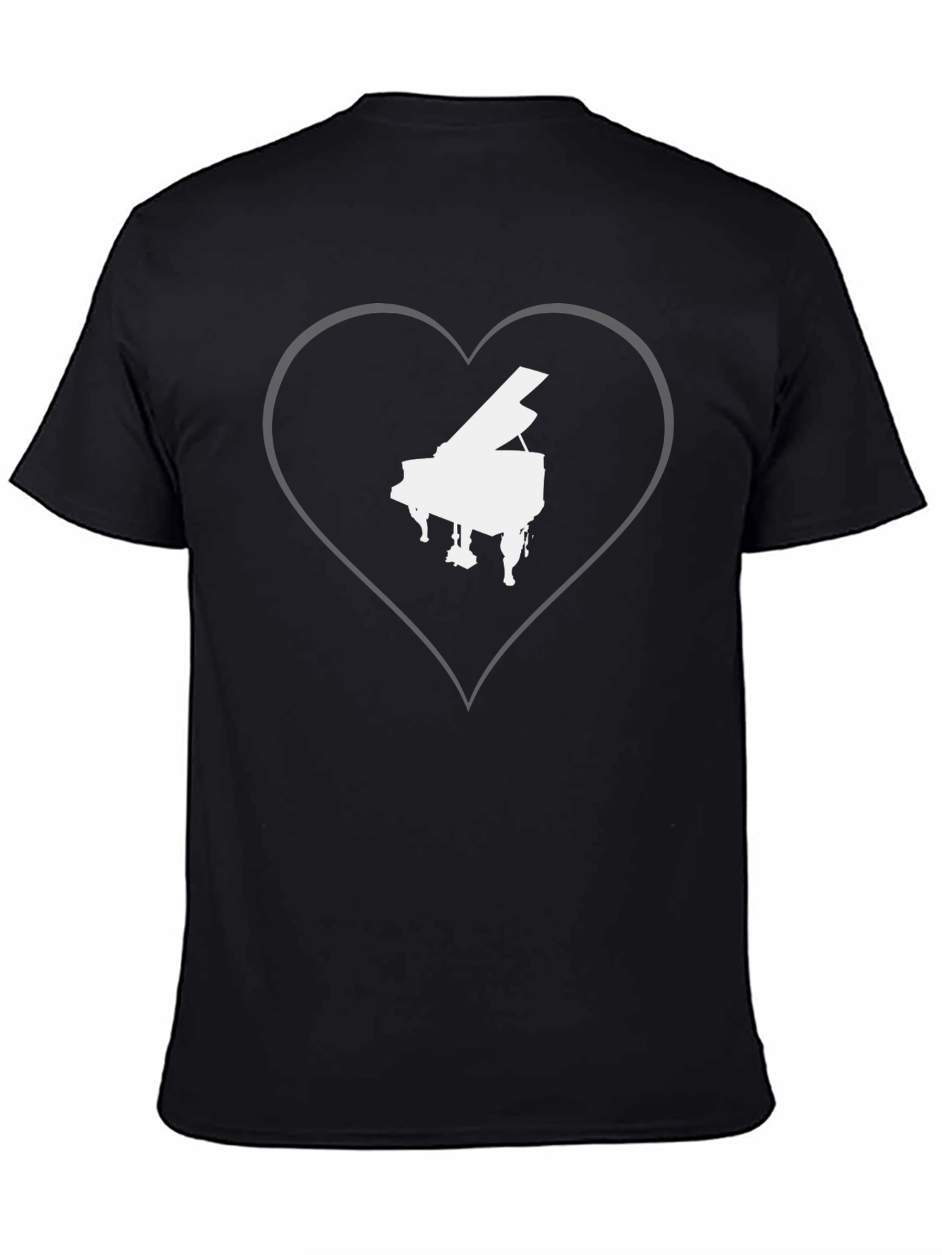 Piano Heart Graphic Tee - Music Lovers T-Shirt