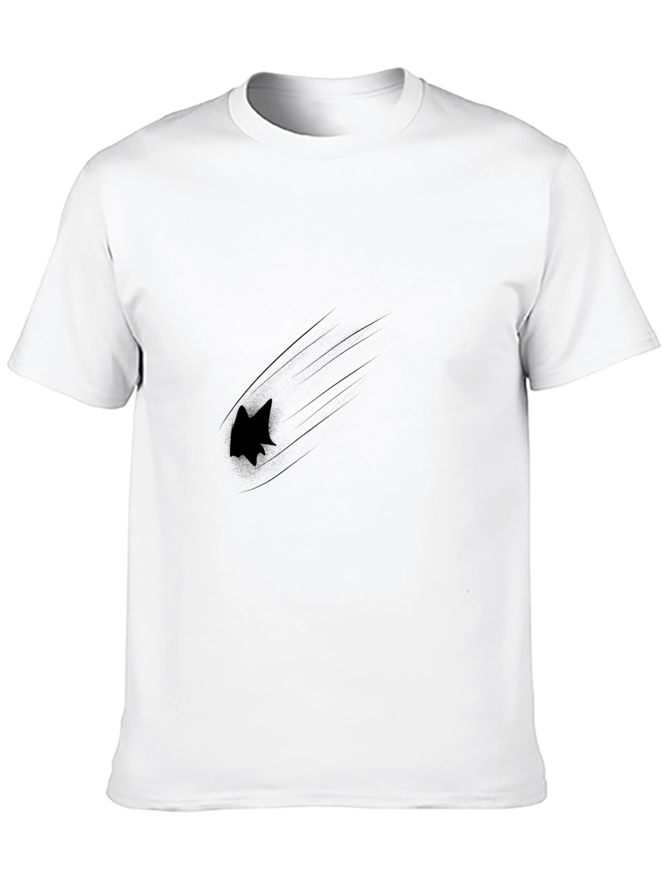 Black Graphic Tee - Fast Animal Design