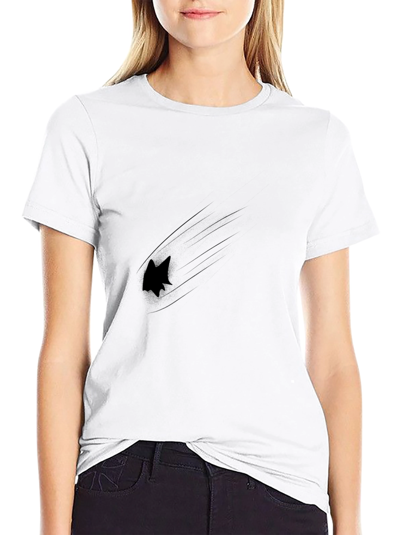Black Graphic Tee - Fast Animal Design