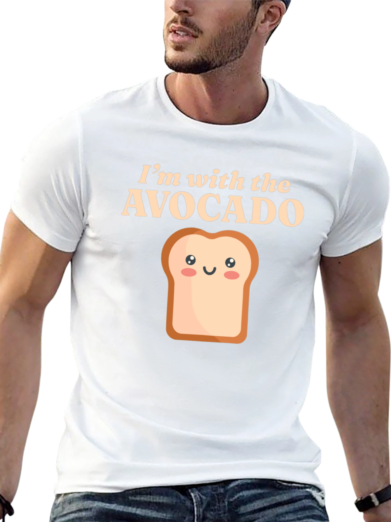 Im with the Avocado Toast Funny Graphic Tee