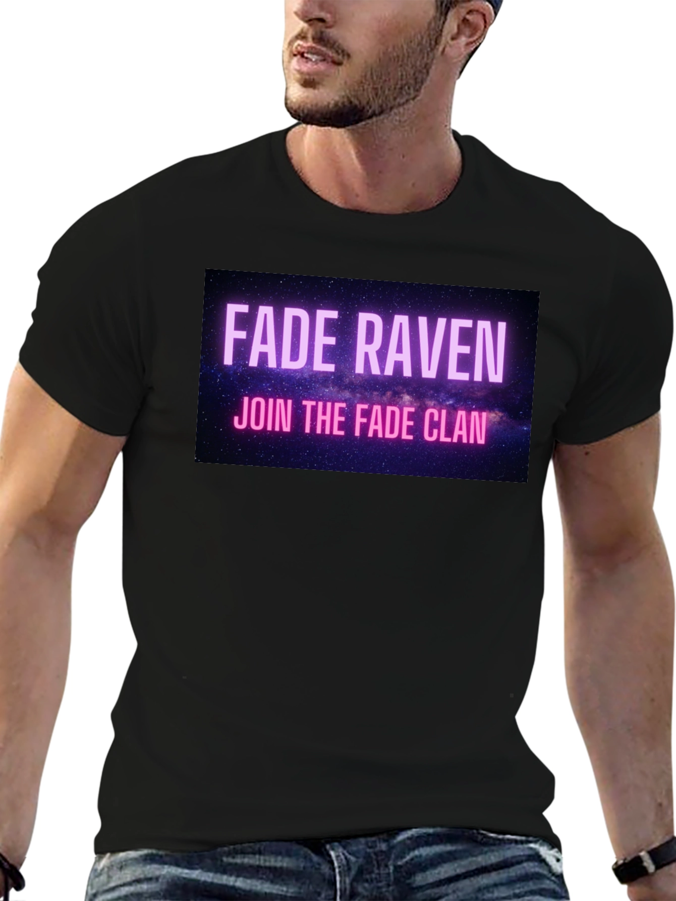 Fade Raven Clan T-Shirt - Black Graphic Tee