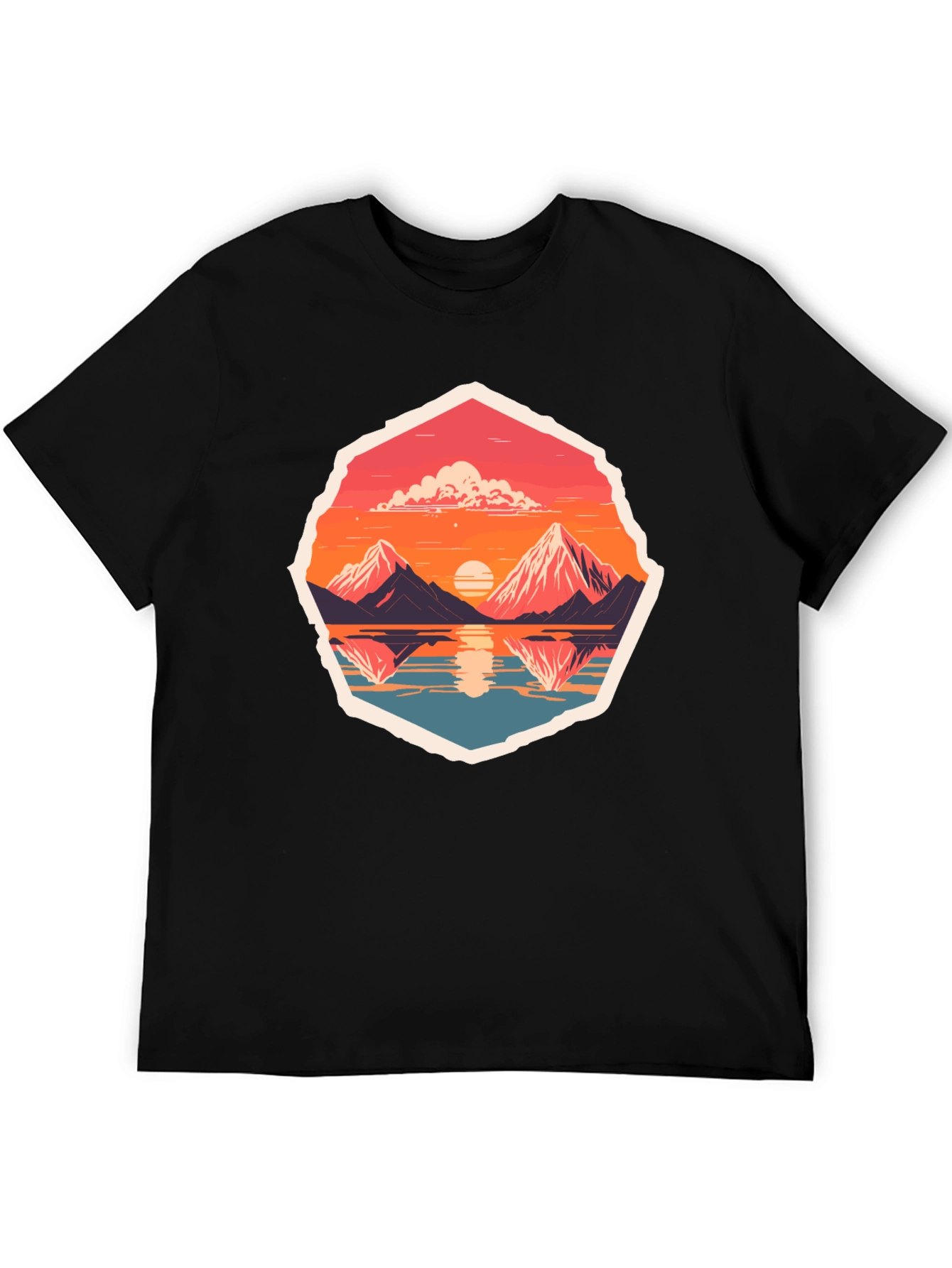 Mountain Reflection Graphic Tee - Adventure Awaits