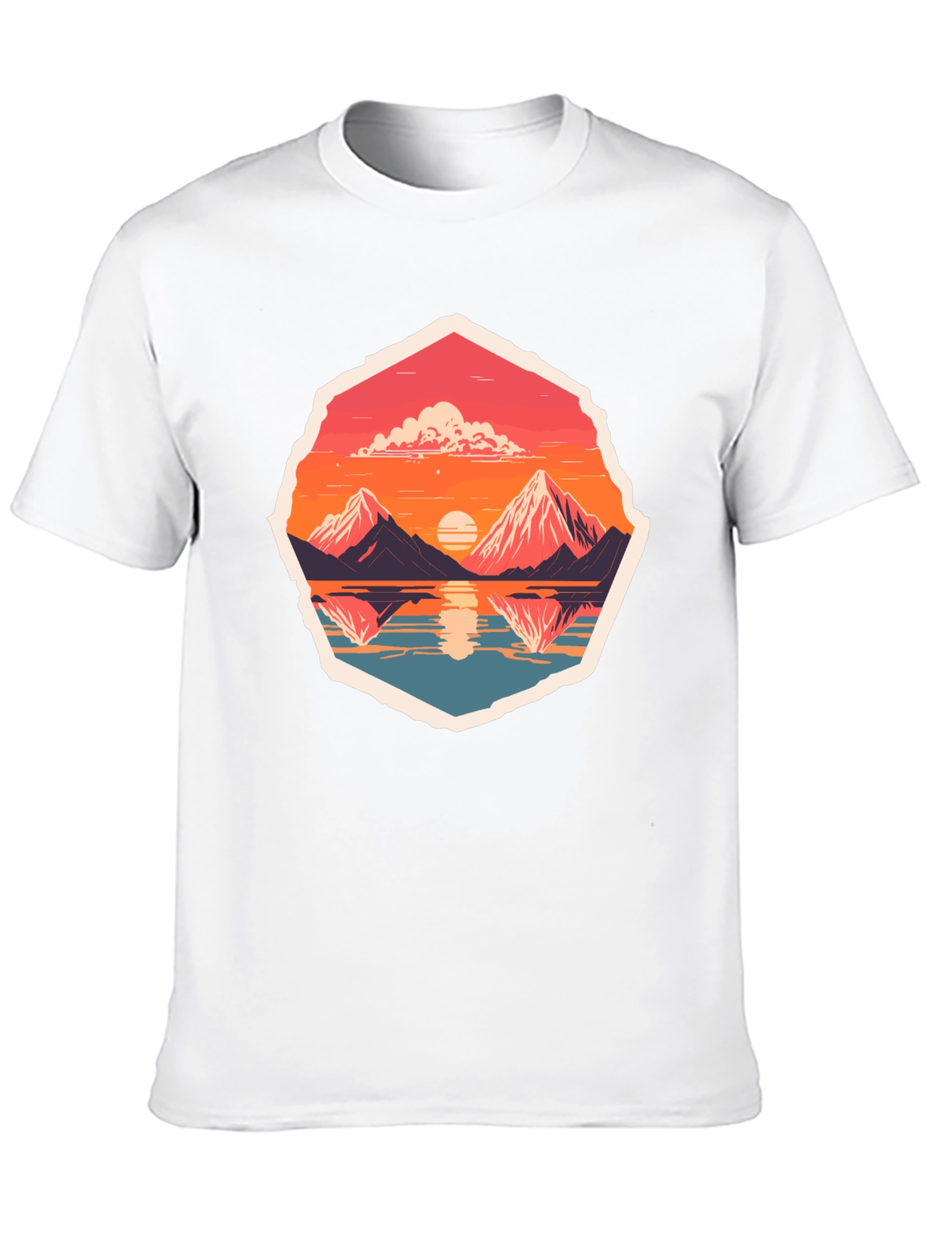 Mountain Reflection Graphic Tee - Adventure Awaits