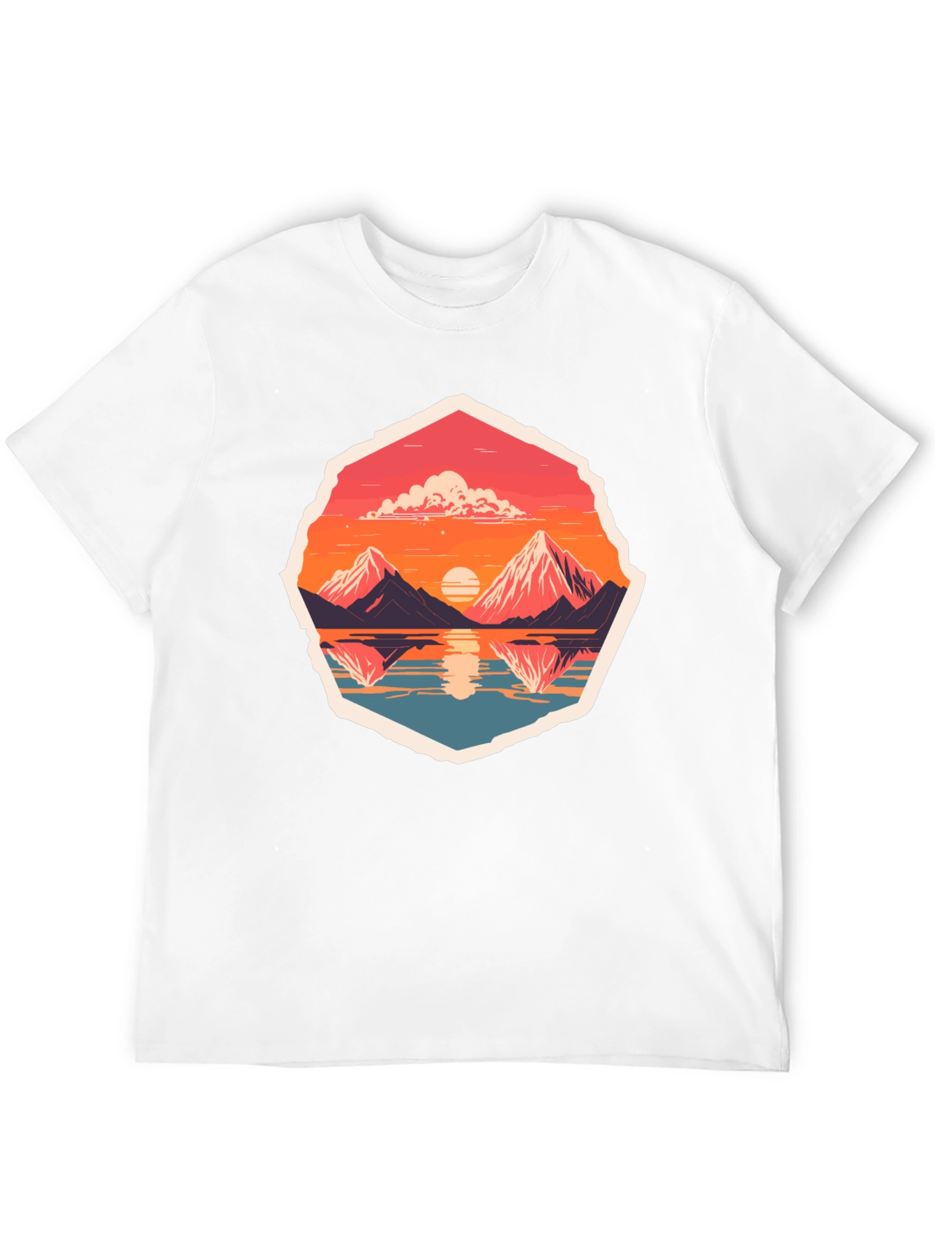 Mountain Reflection Graphic Tee - Adventure Awaits