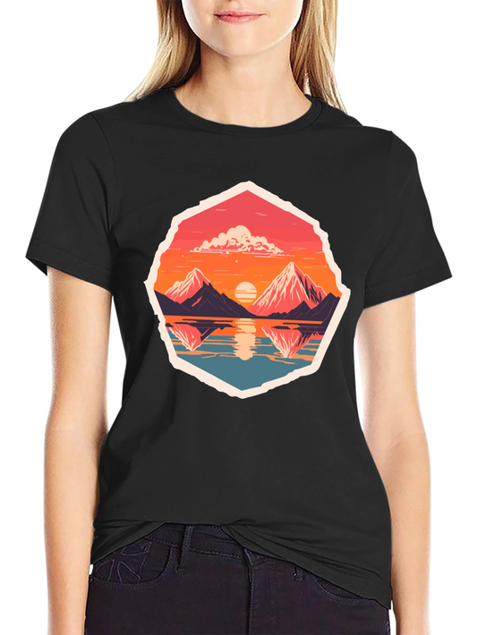 Mountain Reflection Graphic Tee - Adventure Awaits