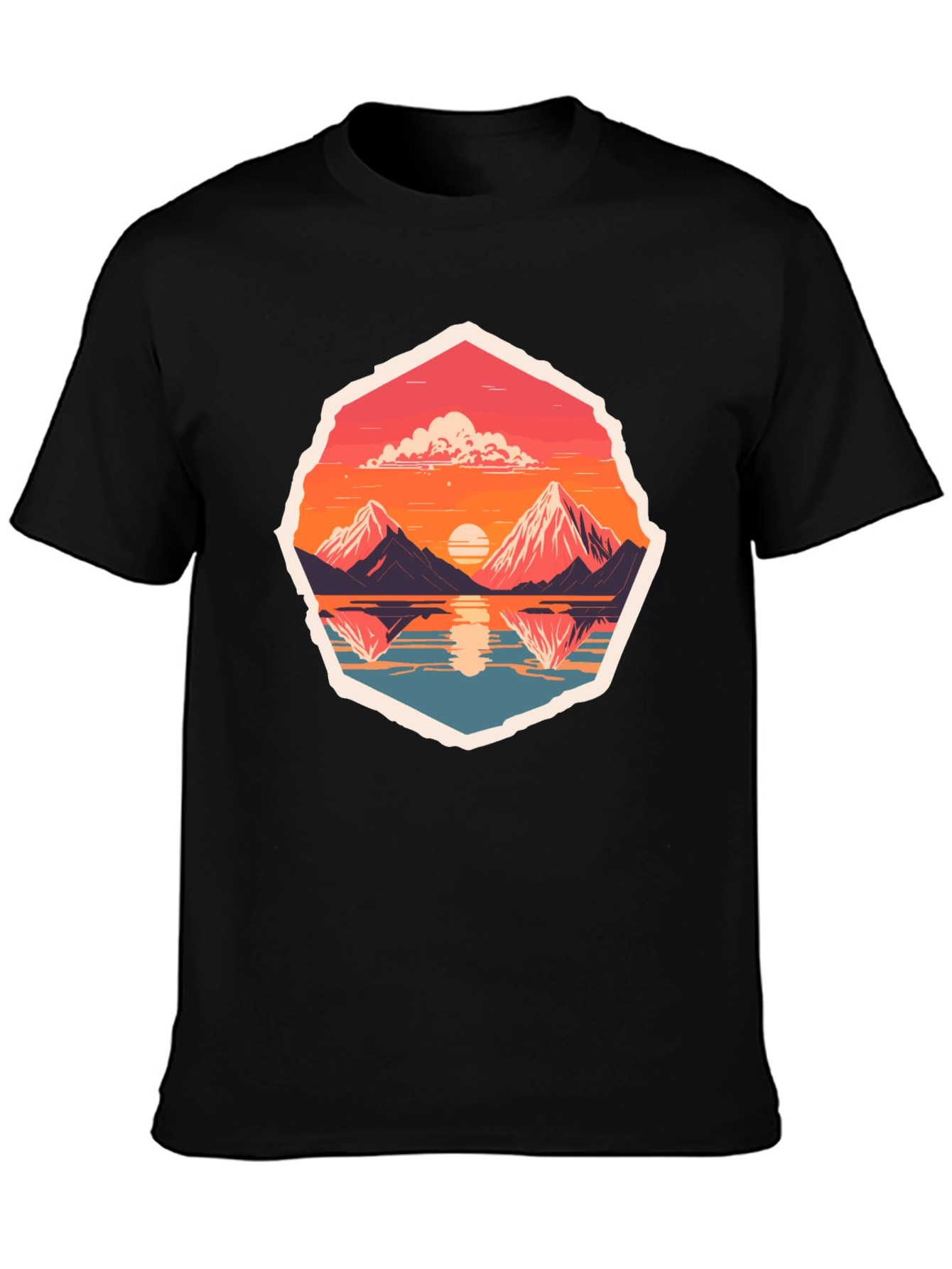 Mountain Reflection Graphic Tee - Adventure Awaits