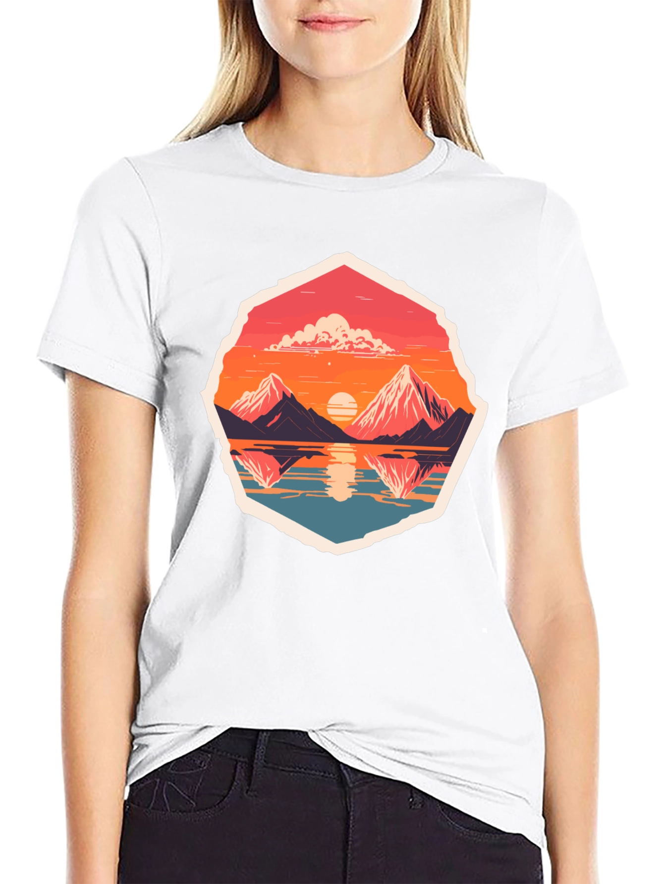 Mountain Reflection Graphic Tee - Adventure Awaits