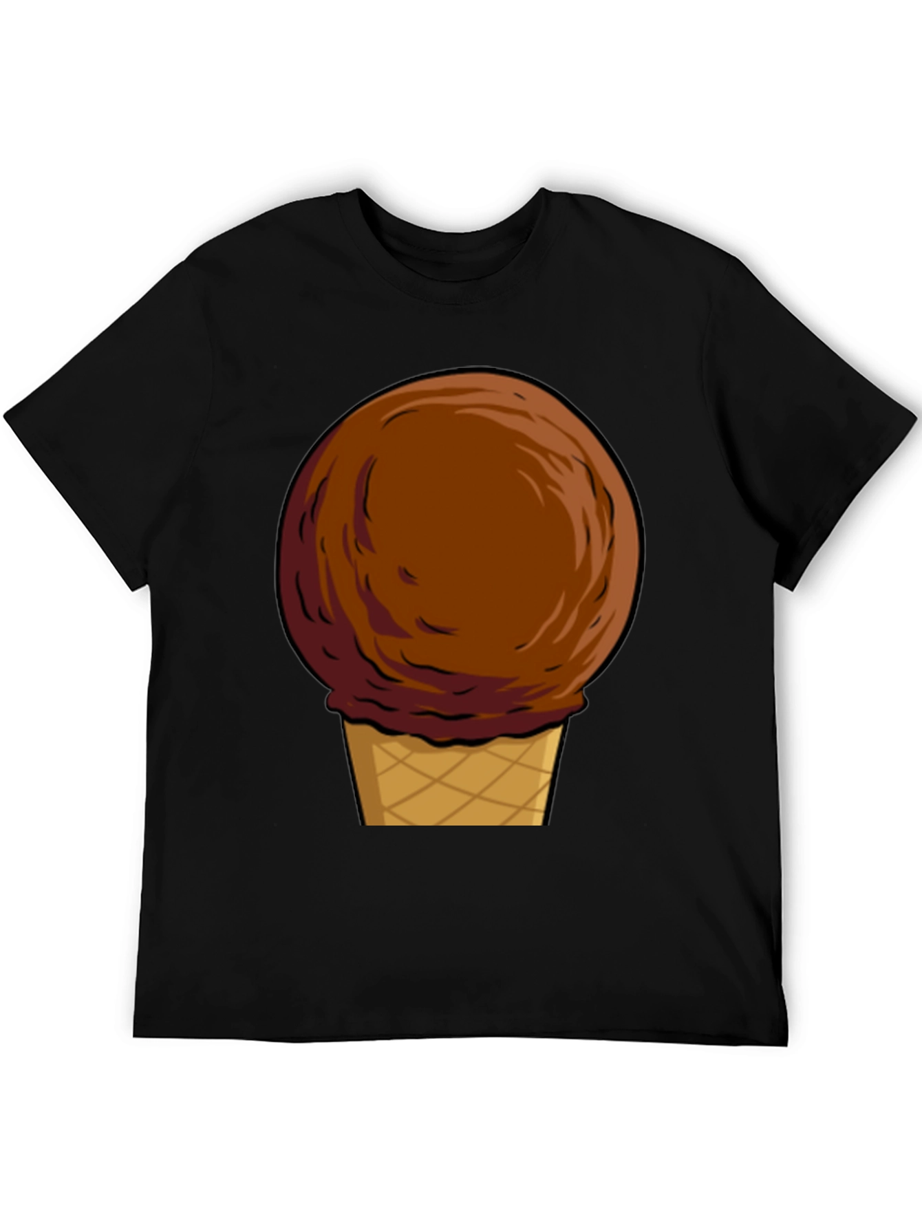 Chocolate Ice Cream Cone Graphic T-Shirt