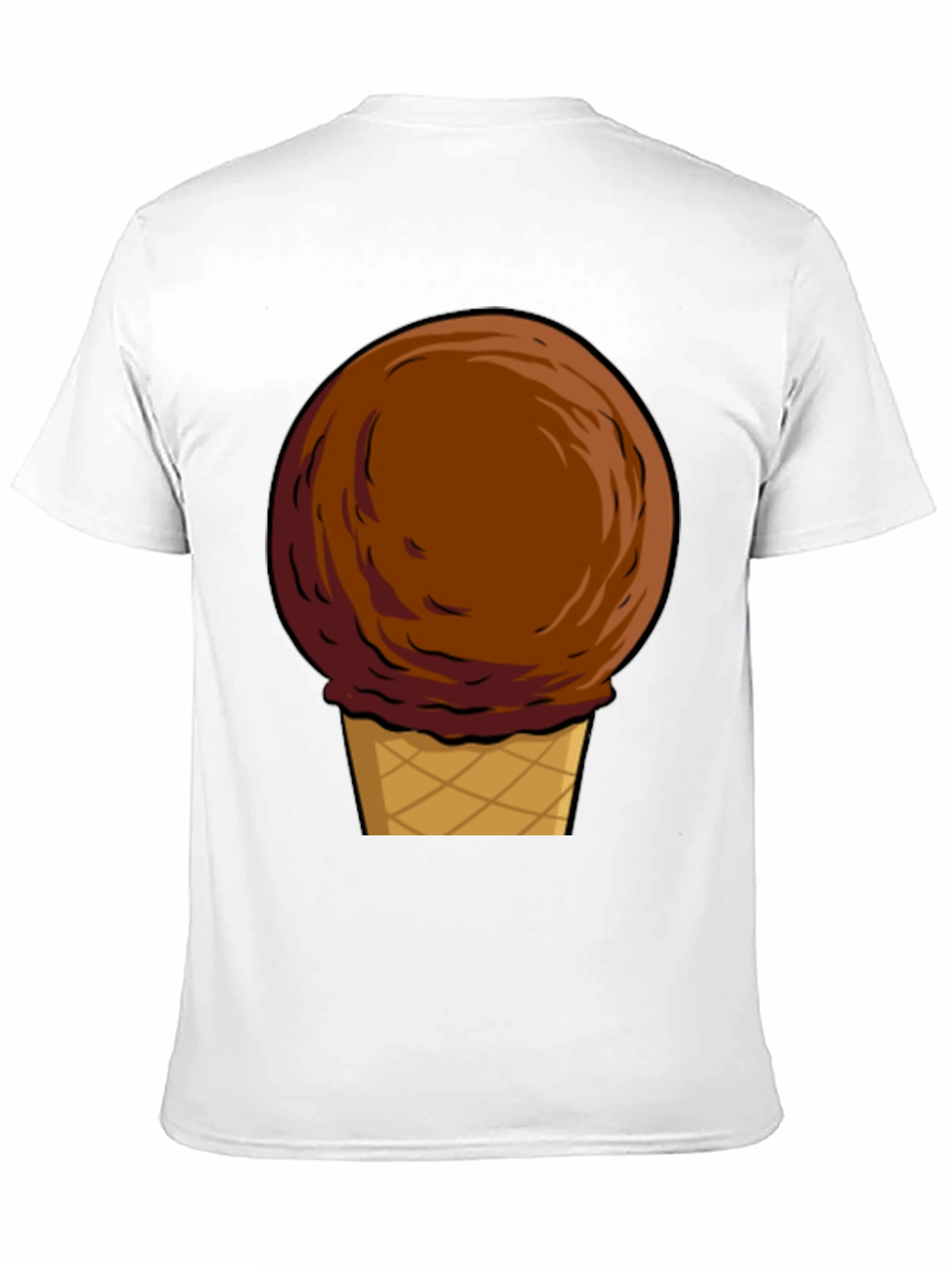 Chocolate Ice Cream Cone Graphic T-Shirt