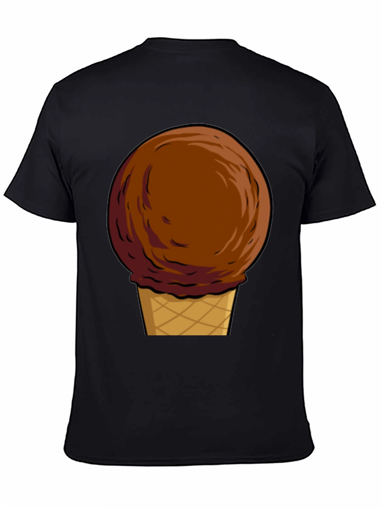 Chocolate Ice Cream Cone Graphic T-Shirt