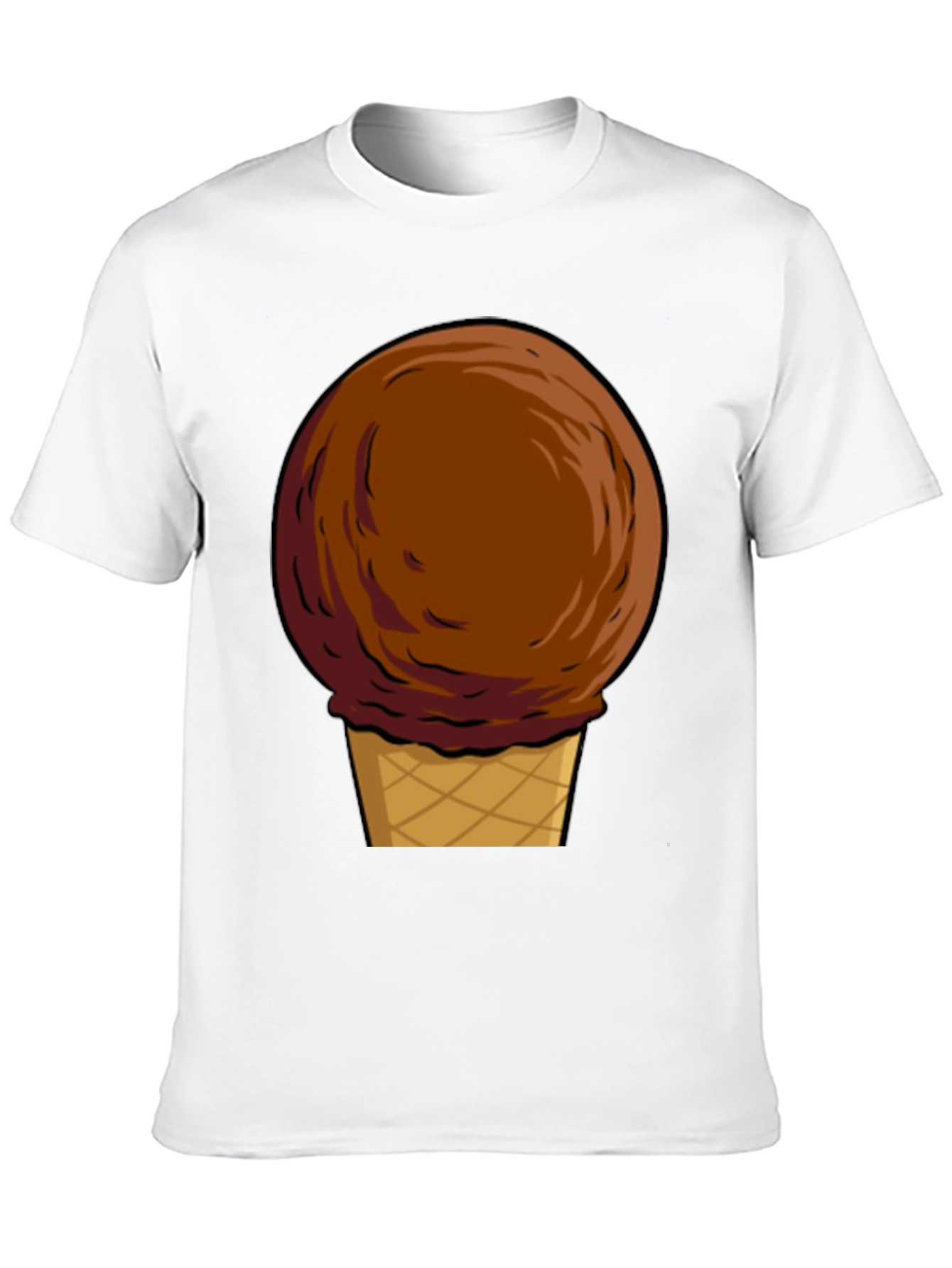 Chocolate Ice Cream Cone Graphic T-Shirt
