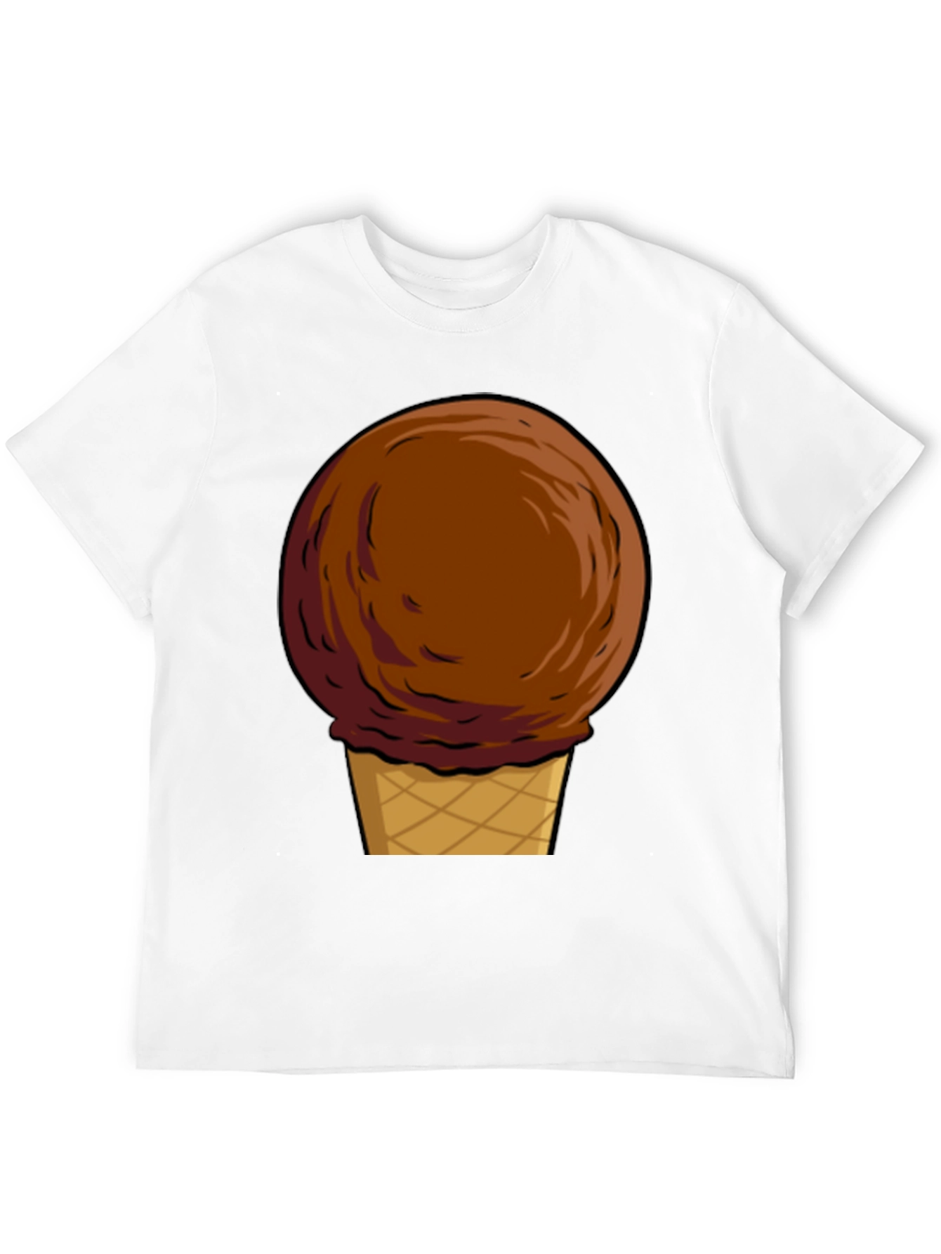 Chocolate Ice Cream Cone Graphic T-Shirt
