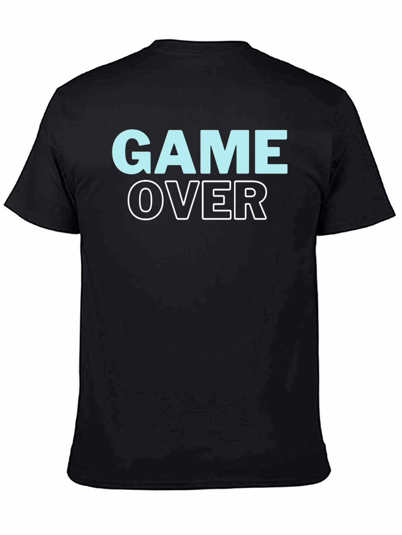 Game Over Graphic Print Crew Neck T-Shirt