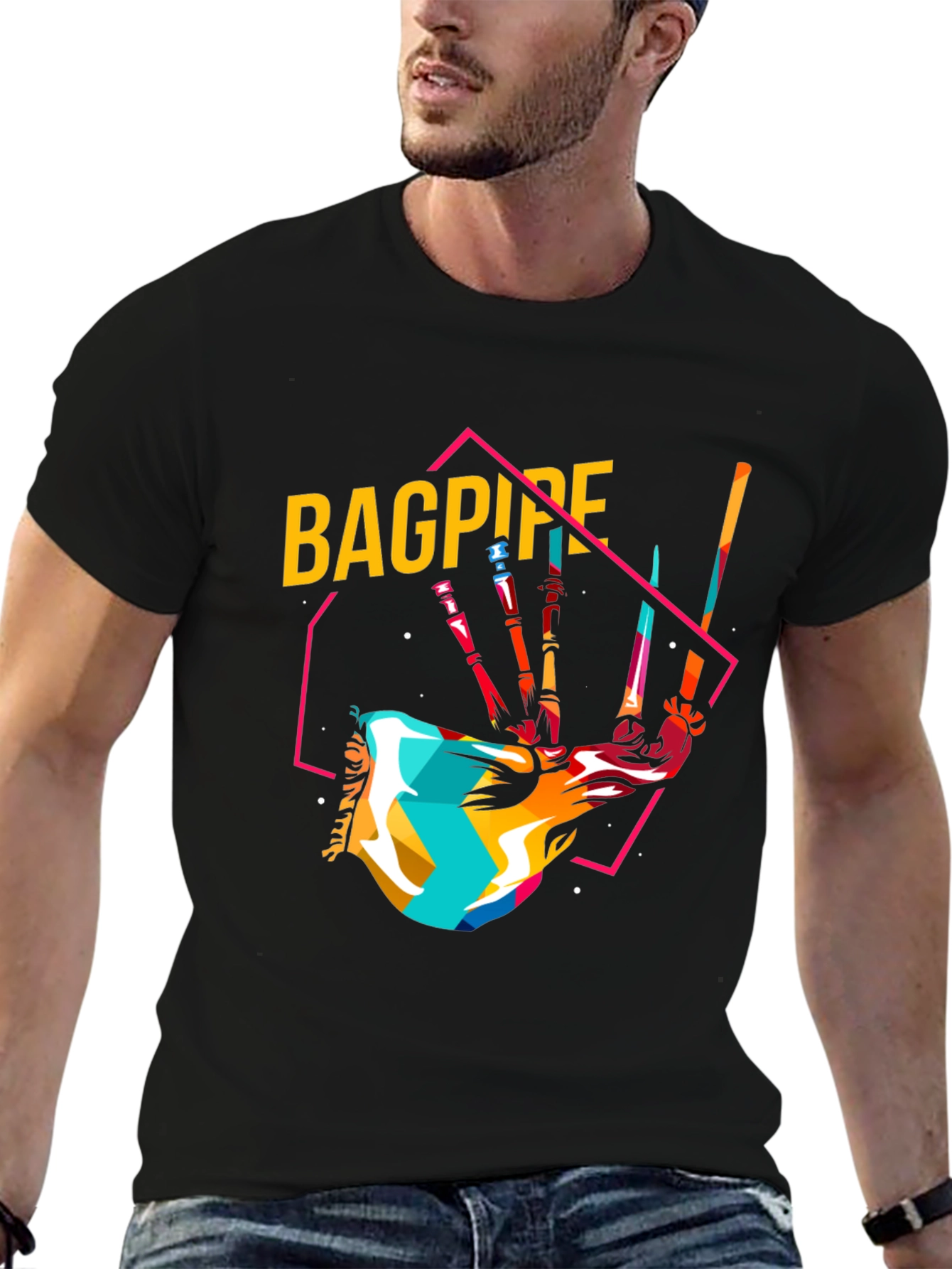 Bagpipe Graphic T-Shirt