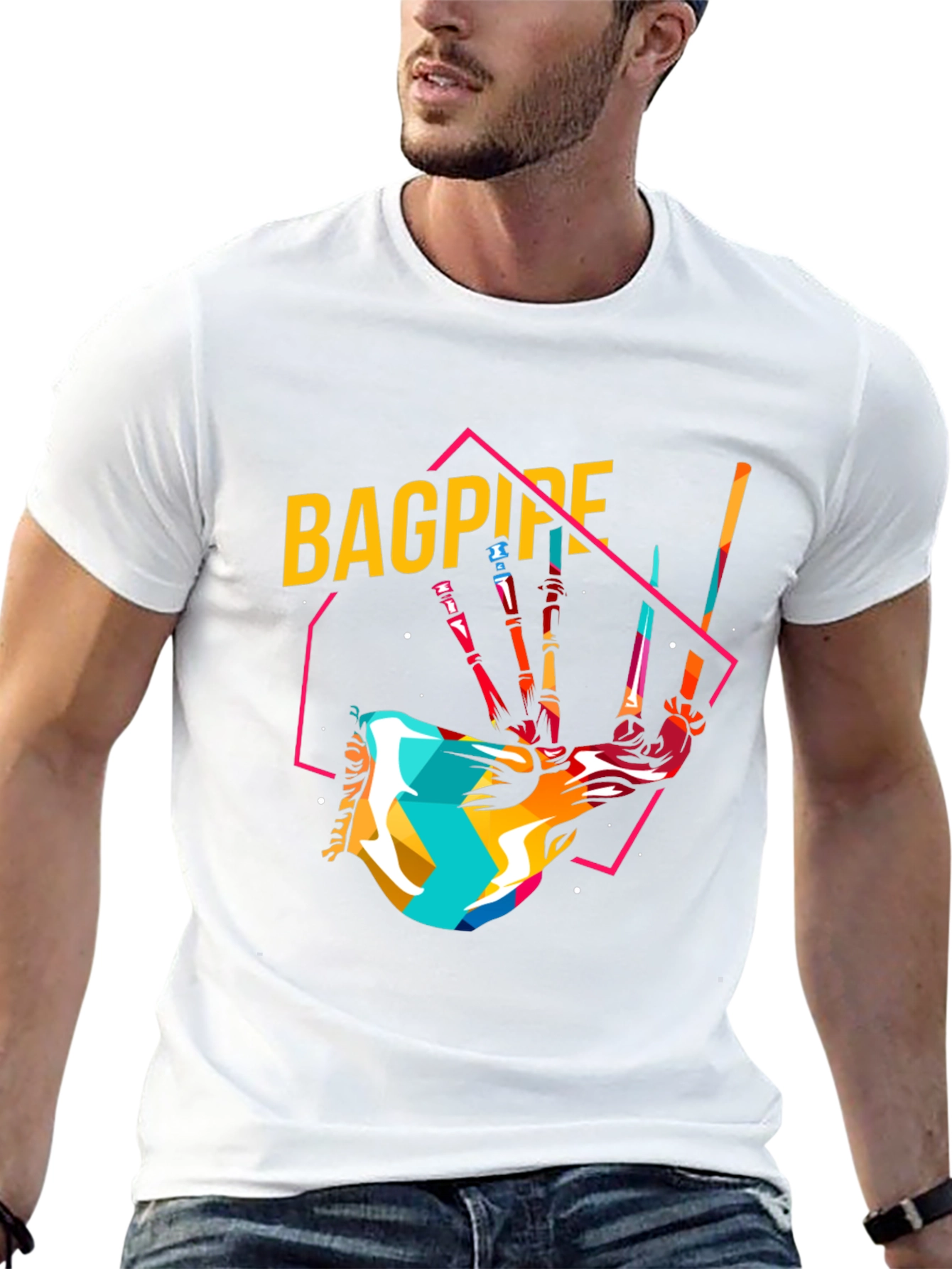Bagpipe Graphic T-Shirt