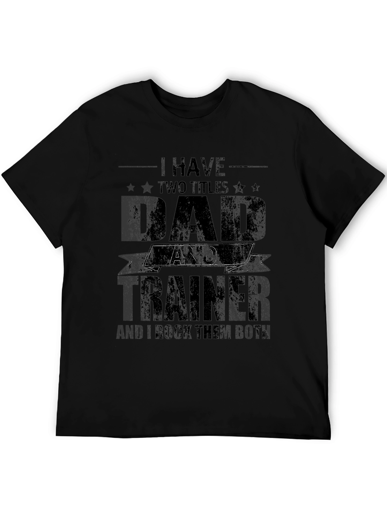 Dad and Trainer Black T-Shirt