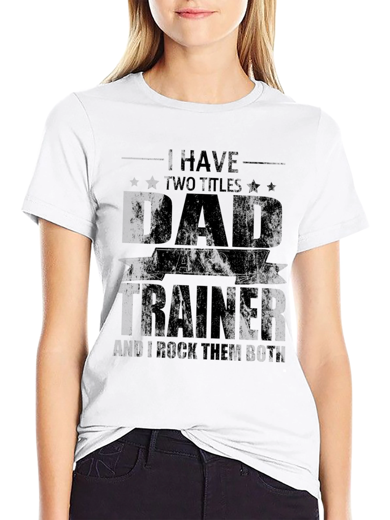 Dad and Trainer Black T-Shirt