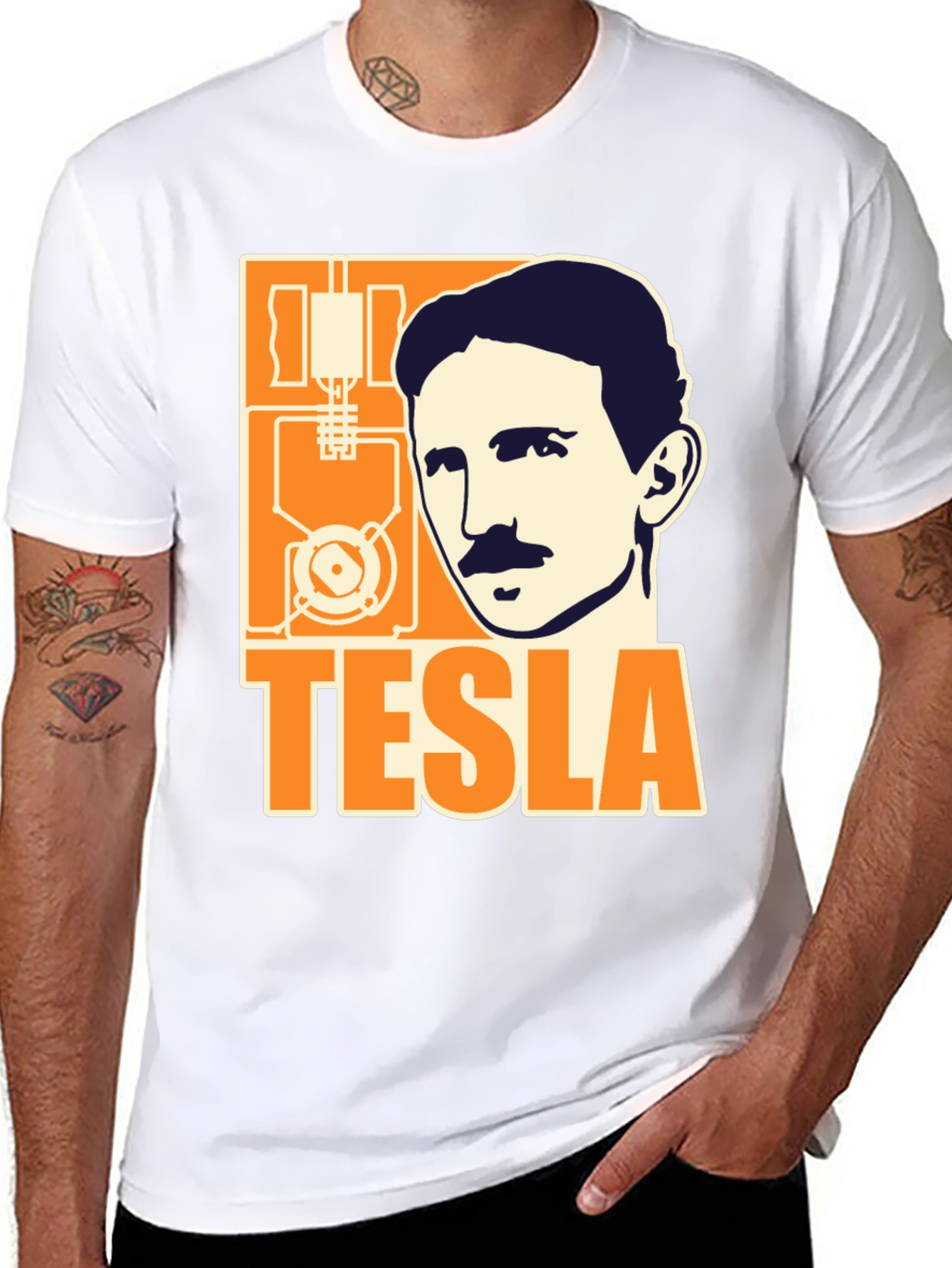Tesla Graphic T-Shirt - Black