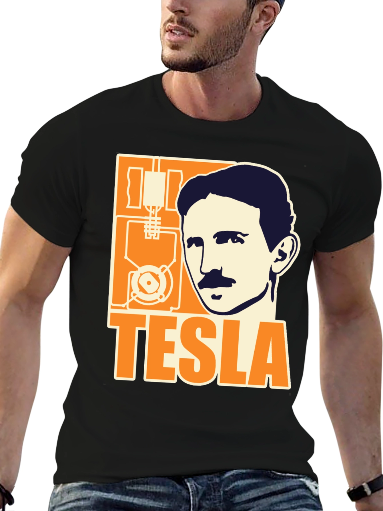 Tesla Graphic T-Shirt - Black