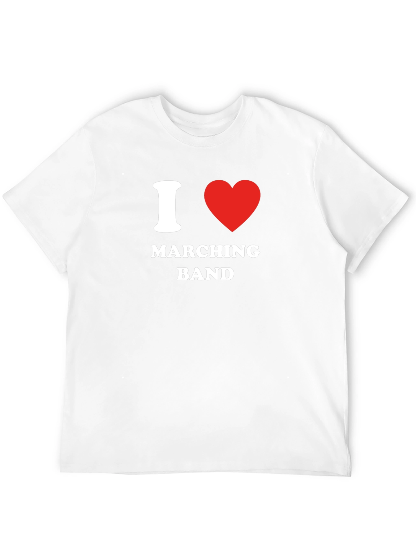 I Heart Marching Band T-Shirt - Black Cotton Tee