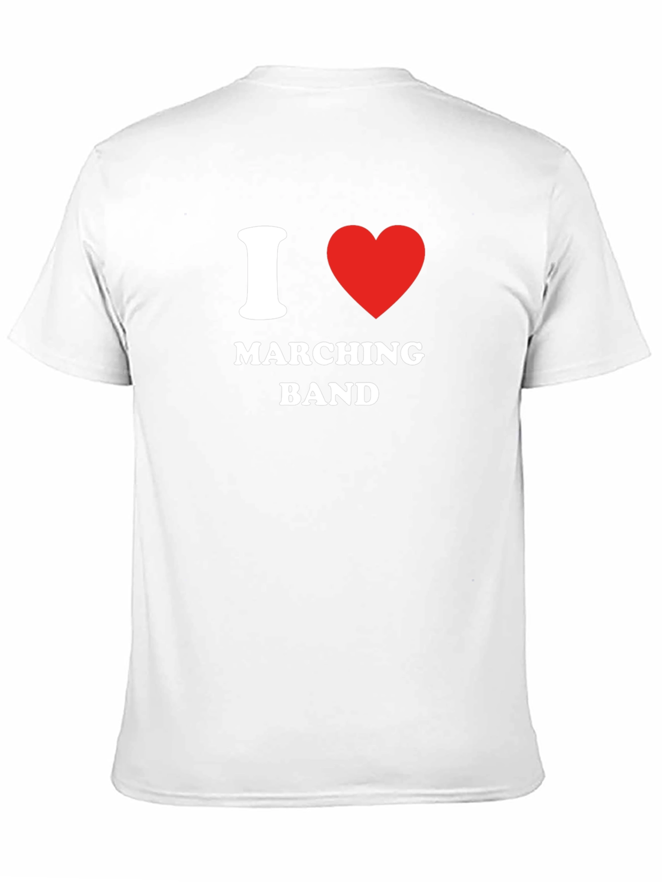 I Heart Marching Band T-Shirt - Black Cotton Tee