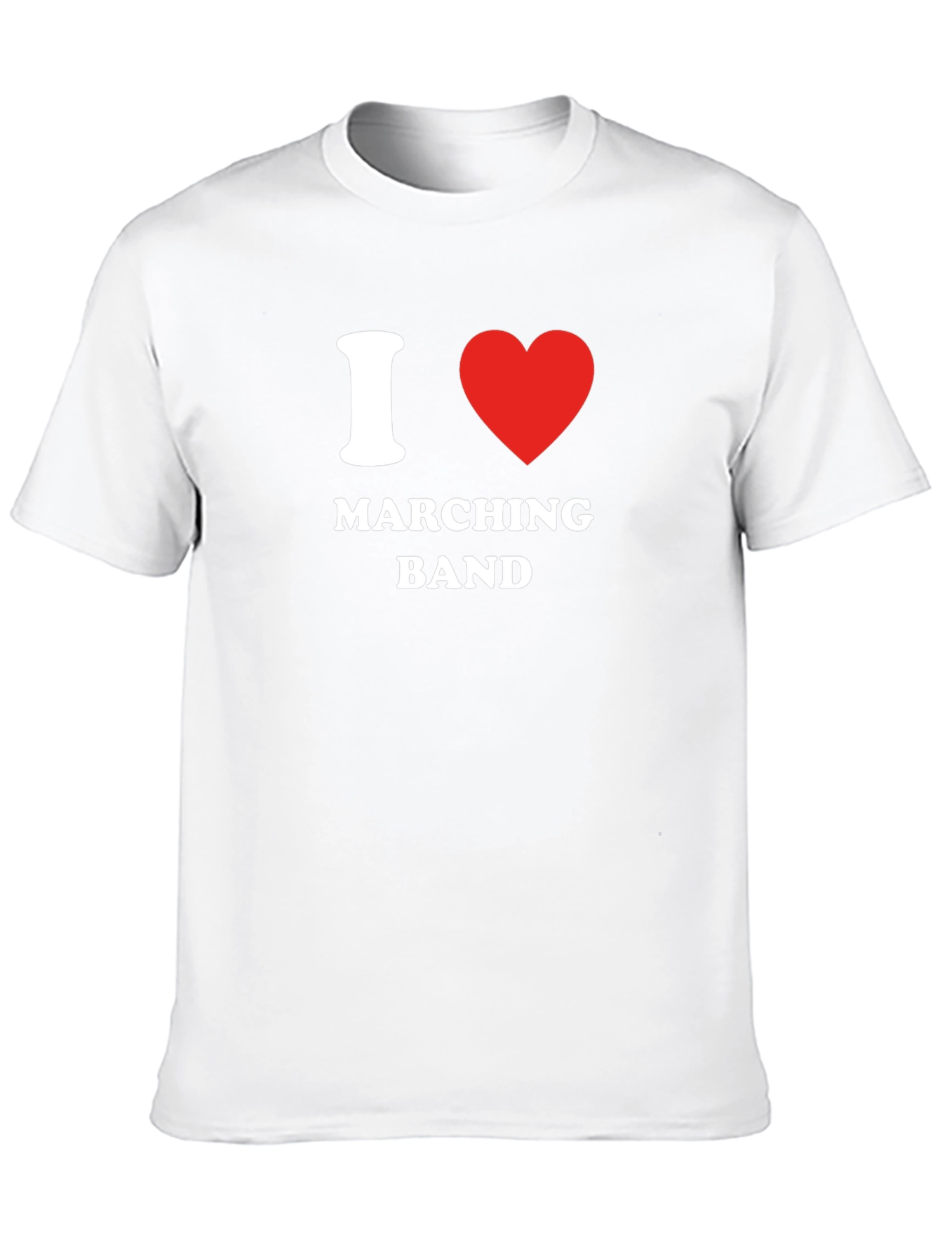 I Heart Marching Band T-Shirt - Black Cotton Tee