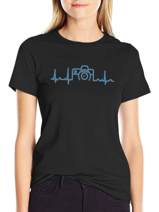 Camera Heartbeat T-Shirt - Photographer Love
