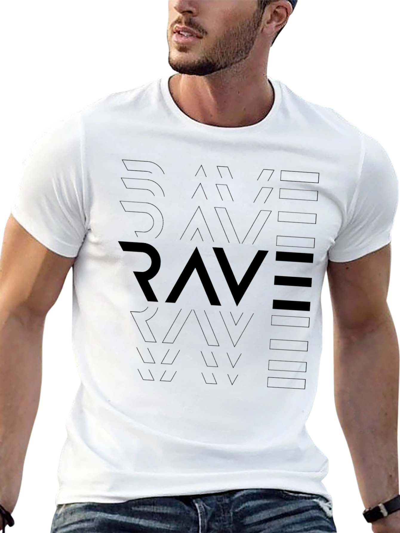 Black Save Rave Graphic T-Shirt