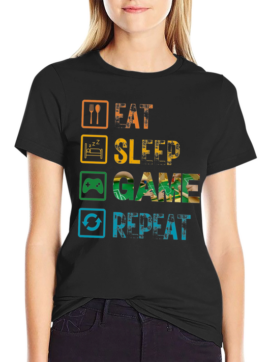 Eat Sleep Game Repeat Gamer T-Shirt