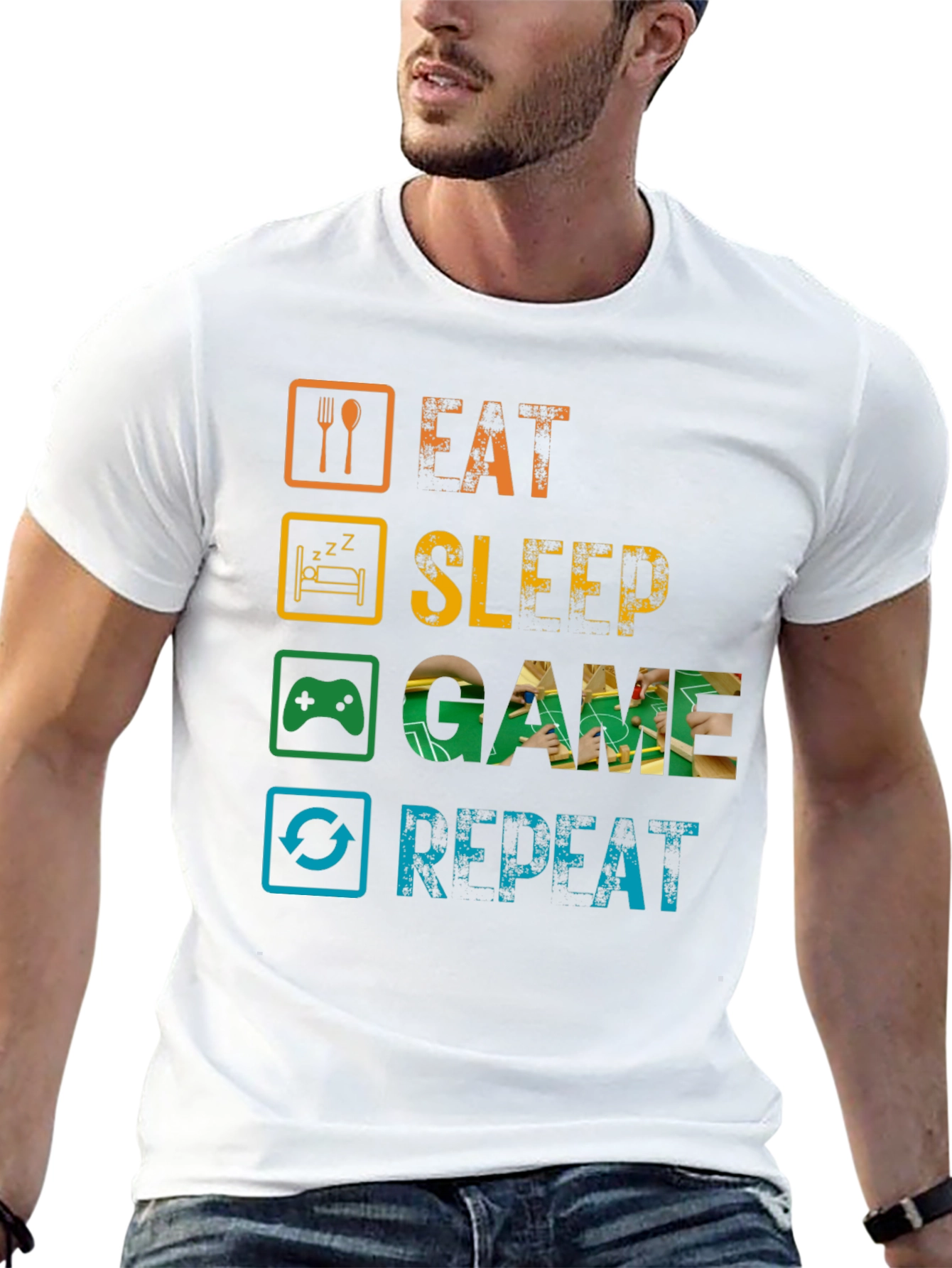 Eat Sleep Game Repeat Gamer T-Shirt