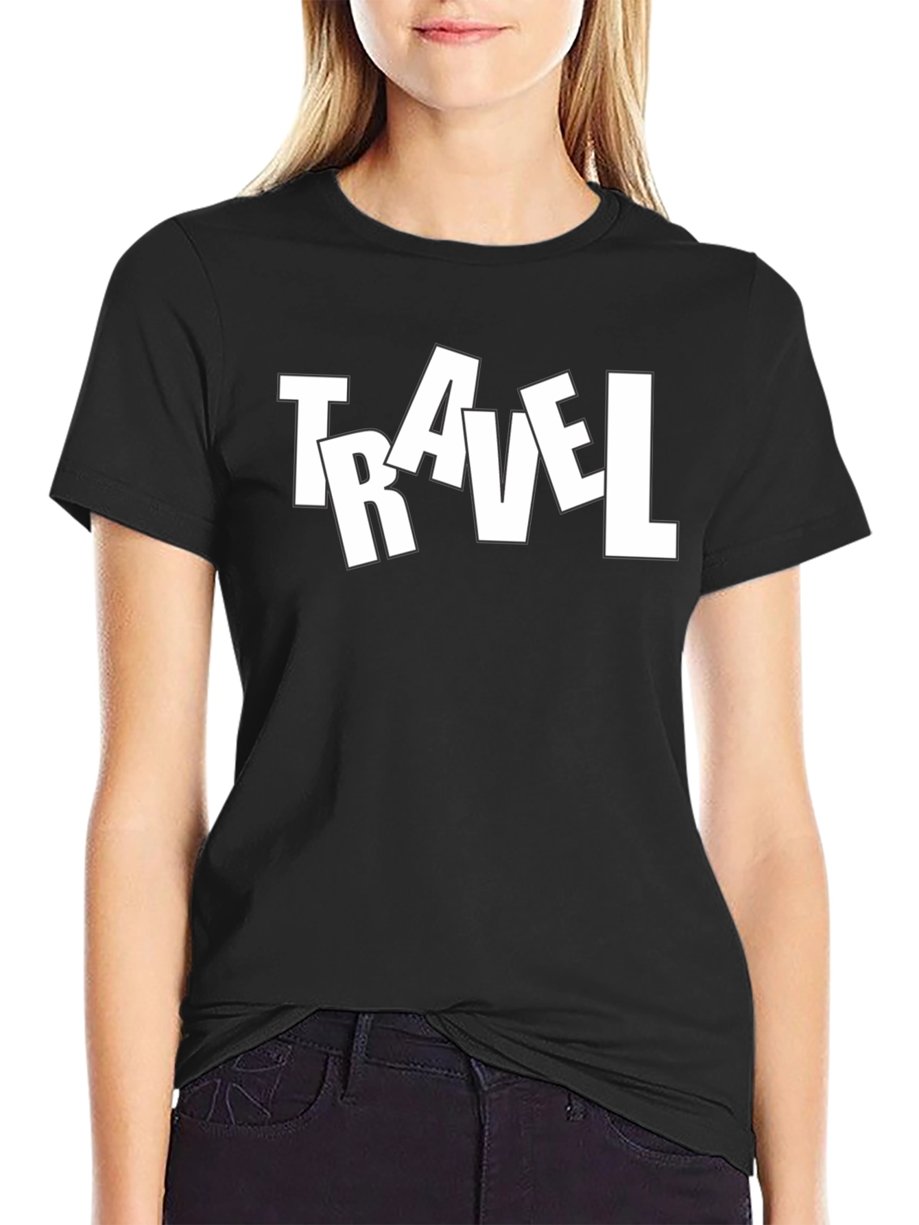Travel Tee - Mens Black Graphic T-Shirt