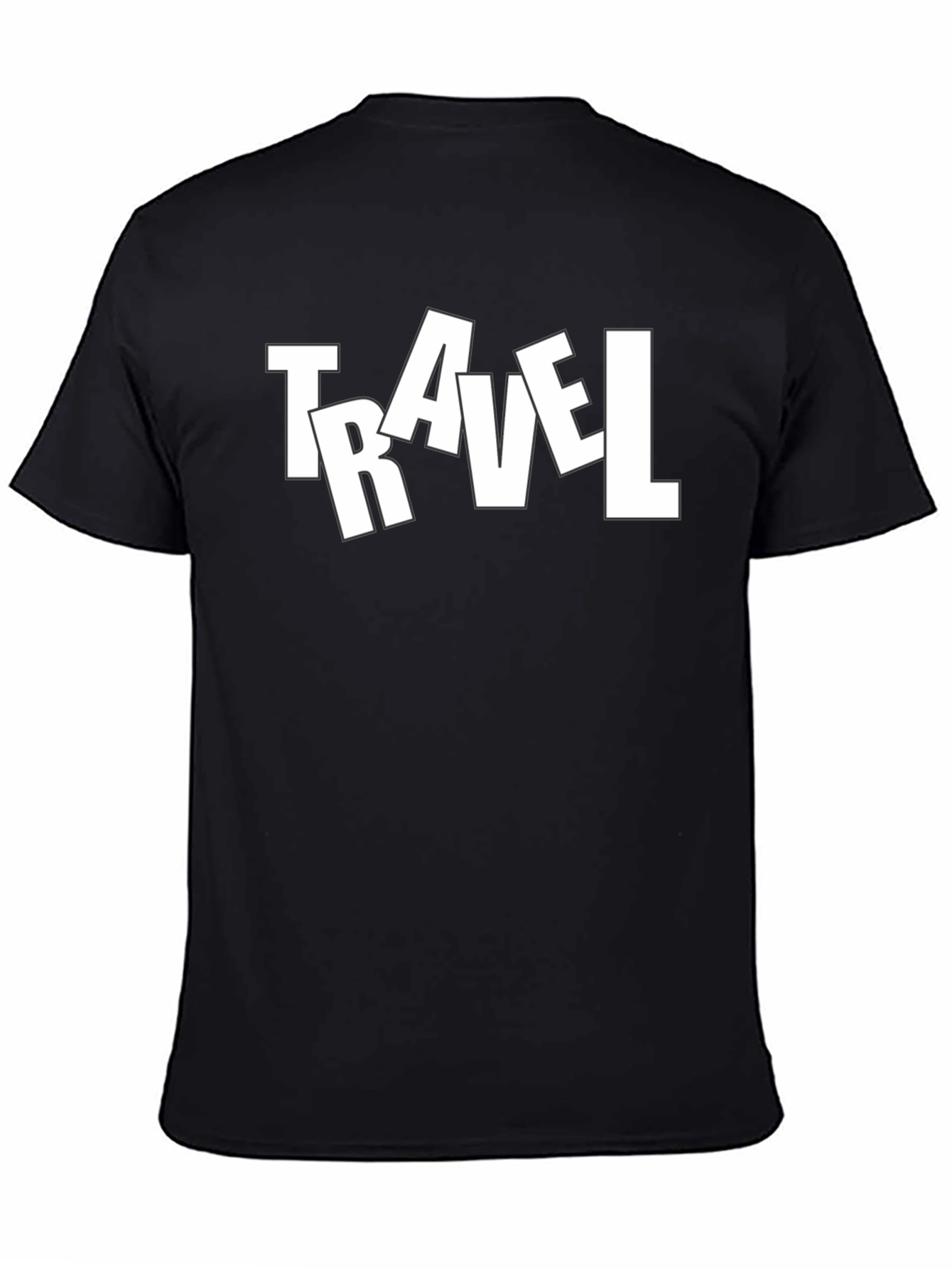 Travel Tee - Mens Black Graphic T-Shirt