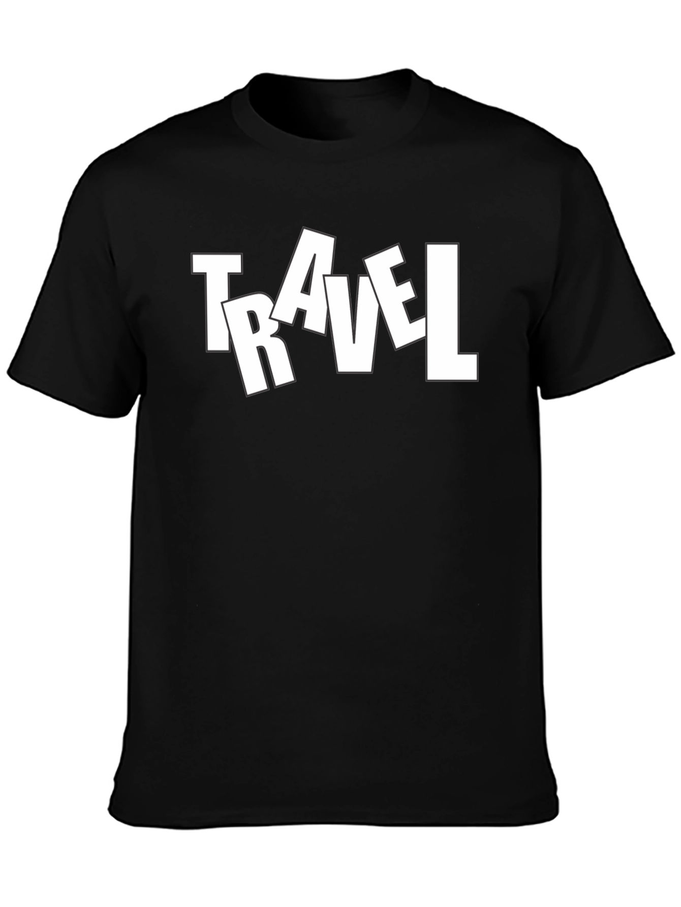 Travel Tee - Mens Black Graphic T-Shirt