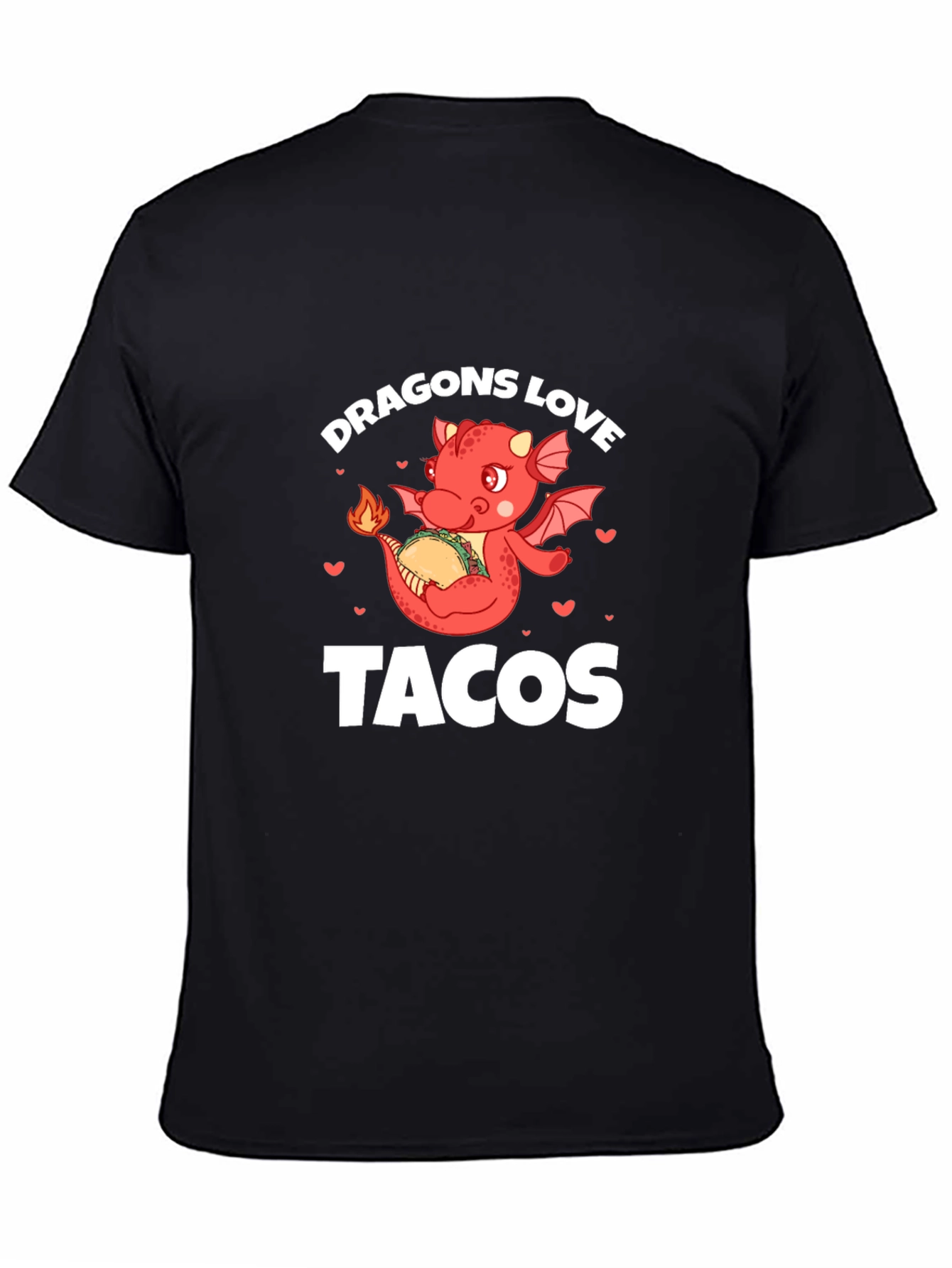Dragons Love Tacos Black Graphic Tee