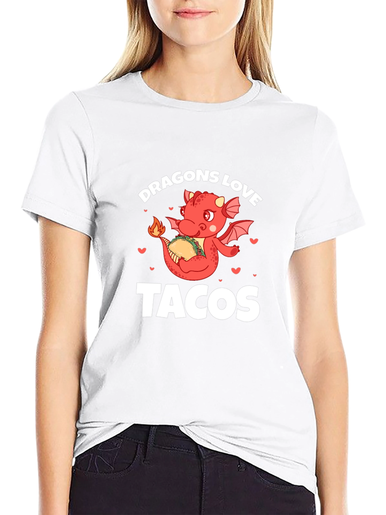 Dragons Love Tacos Black Graphic Tee