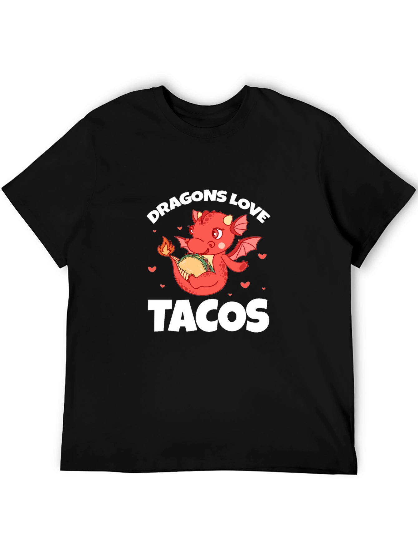 Dragons Love Tacos Black Graphic Tee