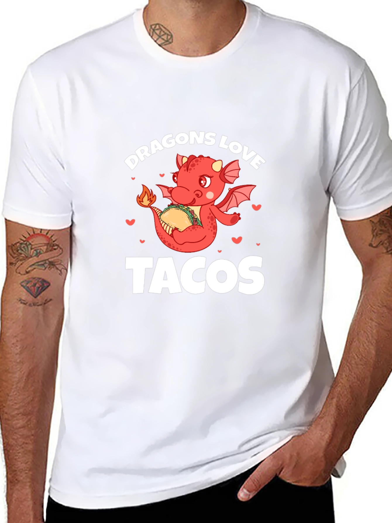 Dragons Love Tacos Black Graphic Tee