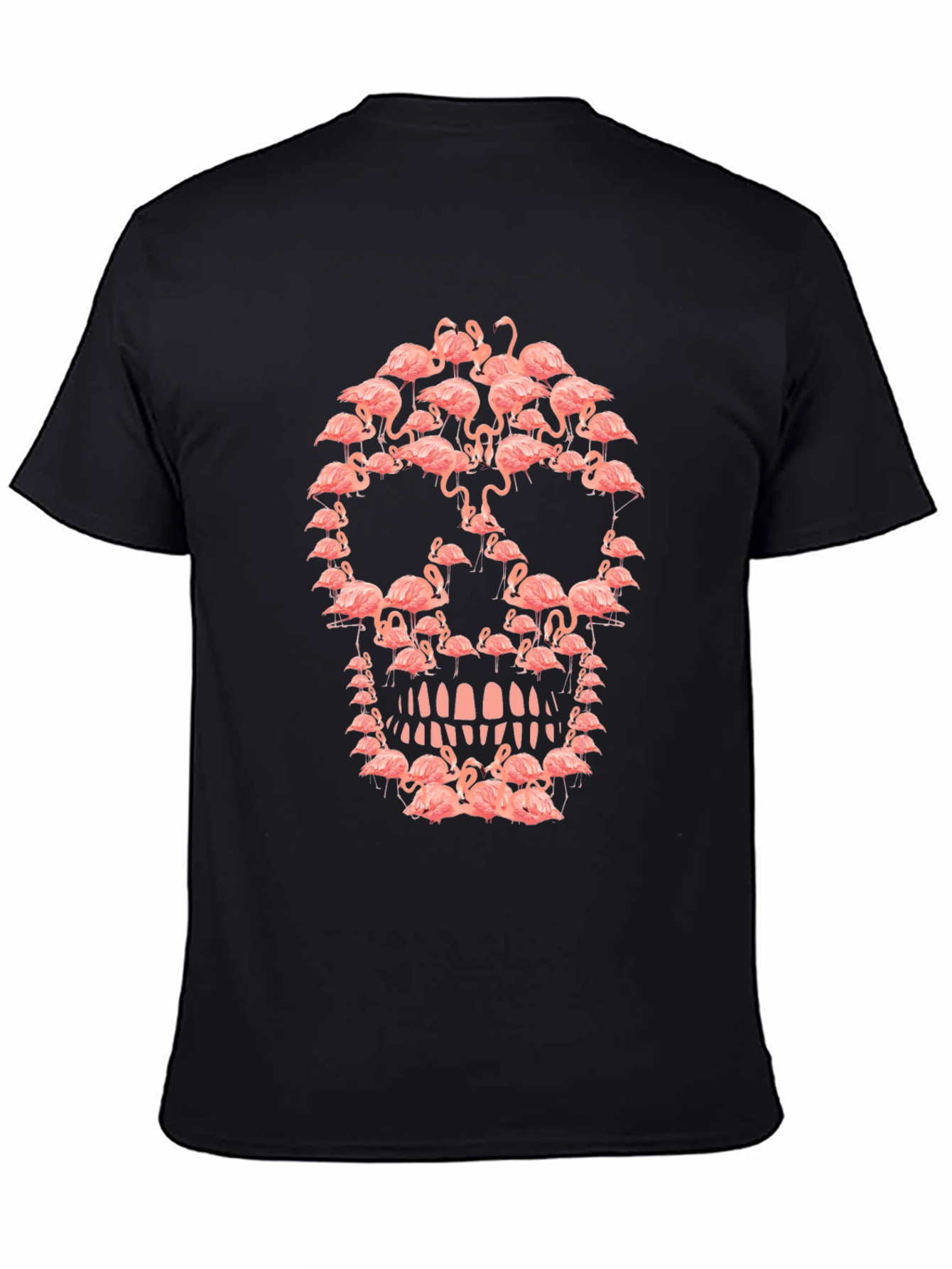 Flamingo Skull Graphic Tee - Unique Design