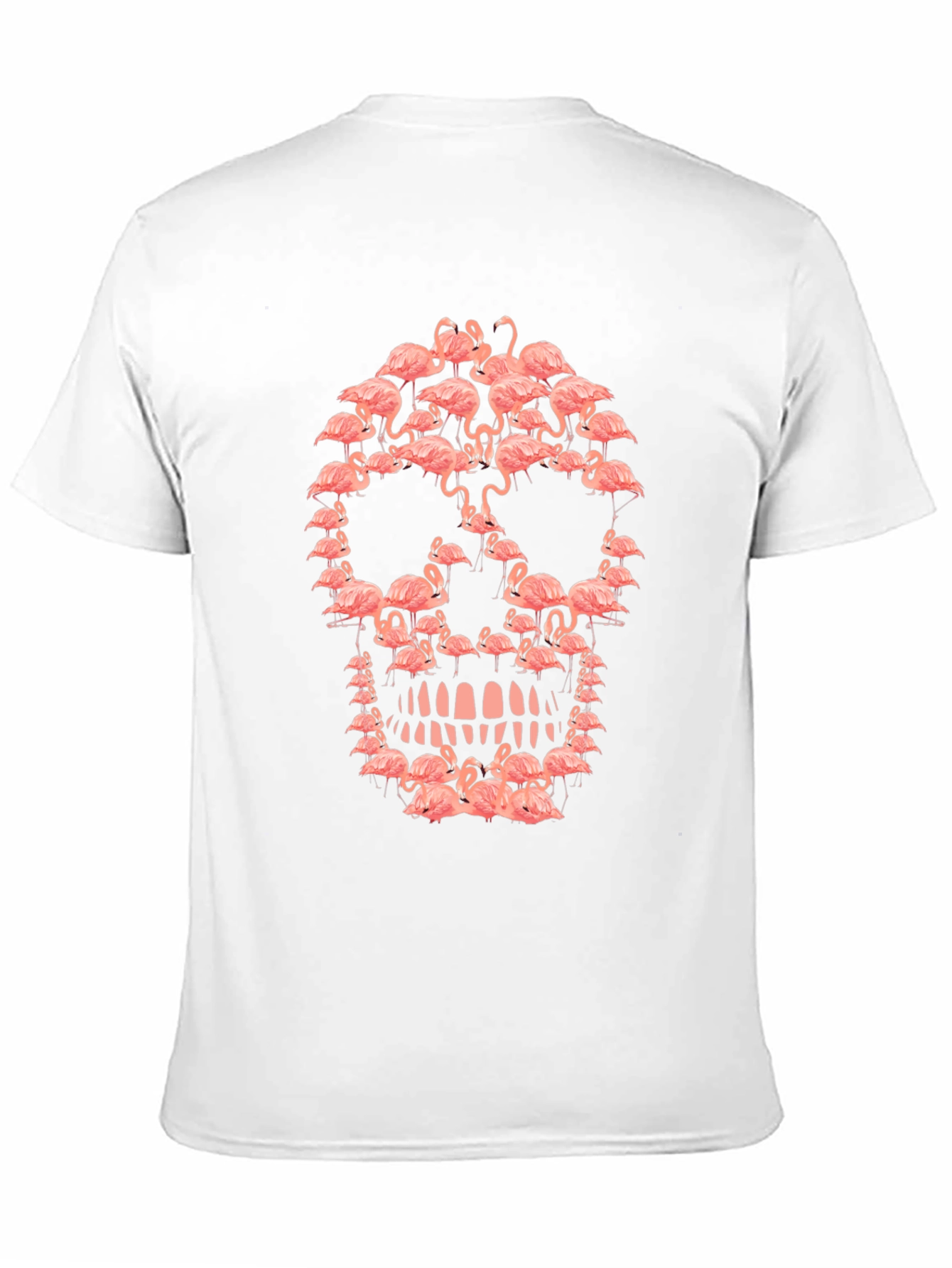 Flamingo Skull Graphic Tee - Unique Design