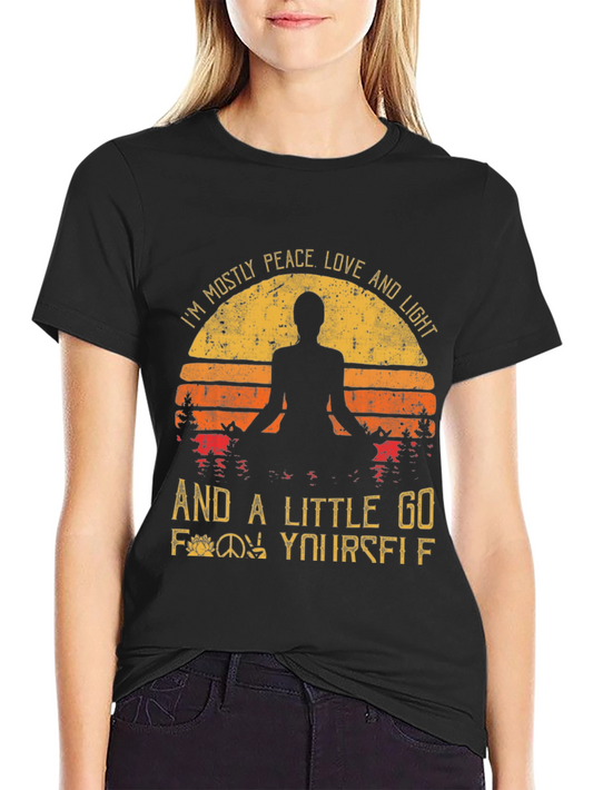 Peace Love Light Graphic T-Shirt - Yoga Inspired