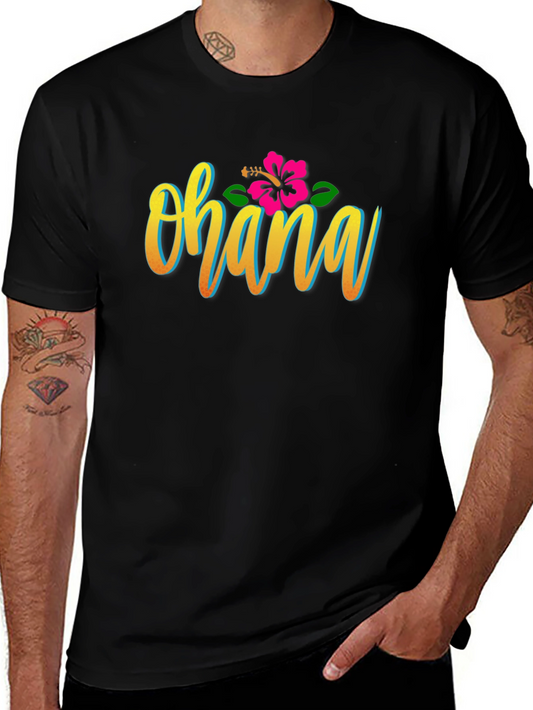 Ohana Hibiscus Graphic Tee - Family T-Shirt