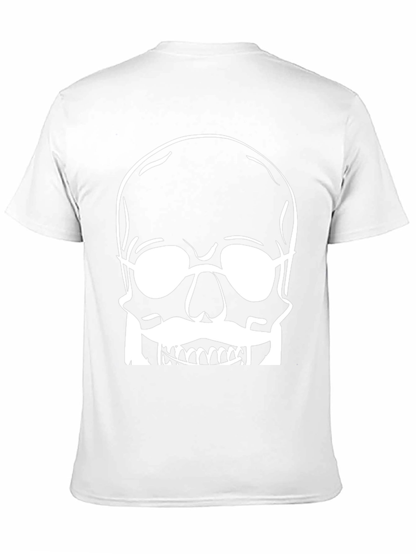 Skull with Glasses Graphic Tee - Modern Black T-Shirt