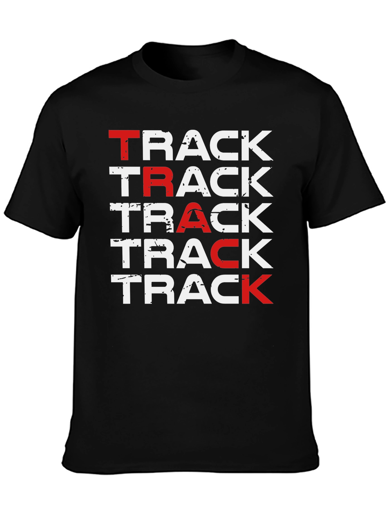 Track Repetition T-Shirt - Bold Design Comfortable Fit