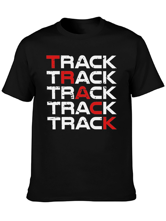 Track Repetition T-Shirt - Bold Design Comfortable Fit